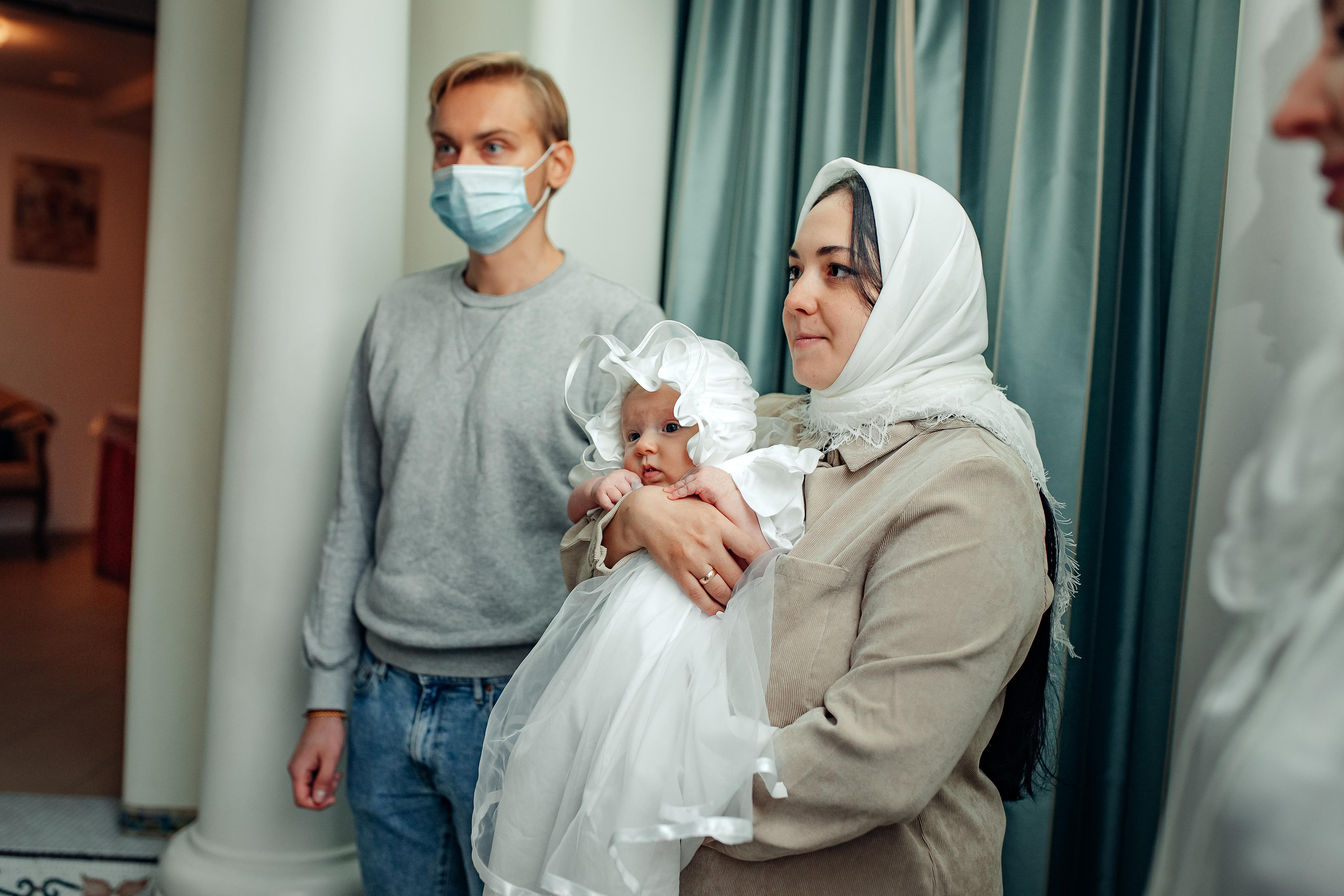 Крещение Киры, храм Святой Живоначальной Троицы, Минск, сентябрь 2021