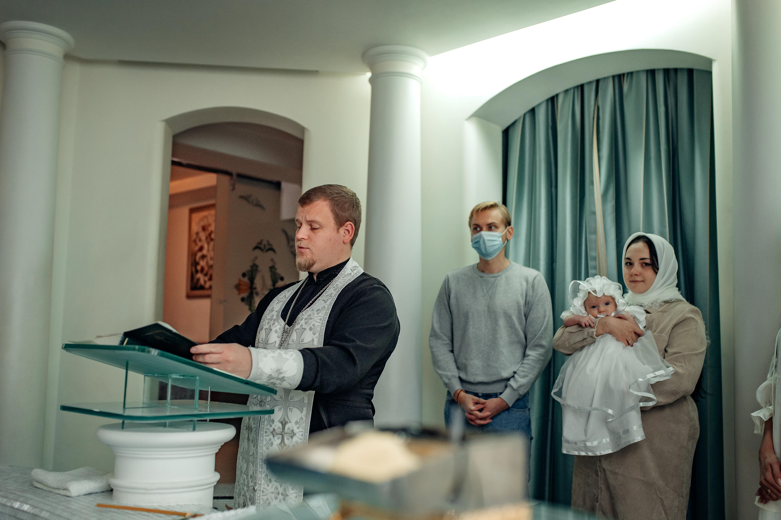 Крещение Киры, храм Святой Живоначальной Троицы, Минск, сентябрь 2021