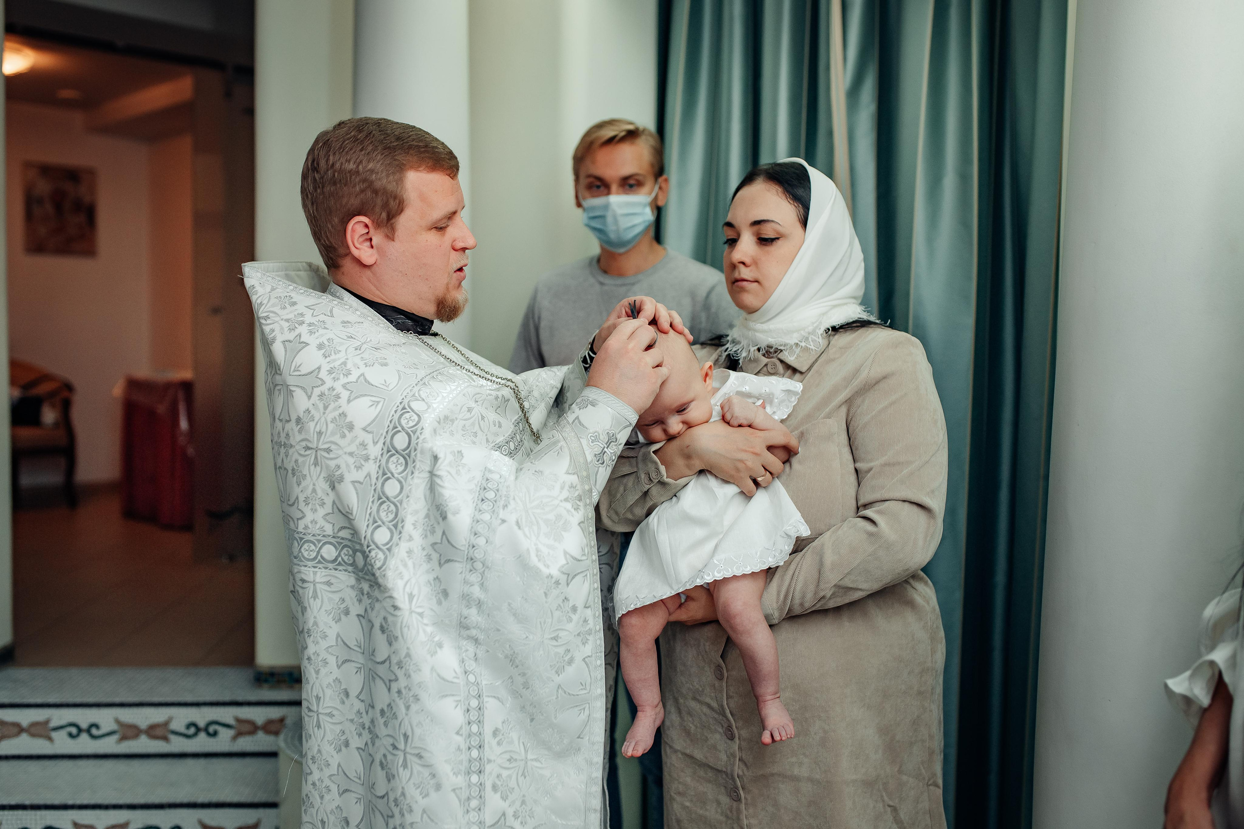 Крещение Киры, храм Святой Живоначальной Троицы, Минск, сентябрь 2021