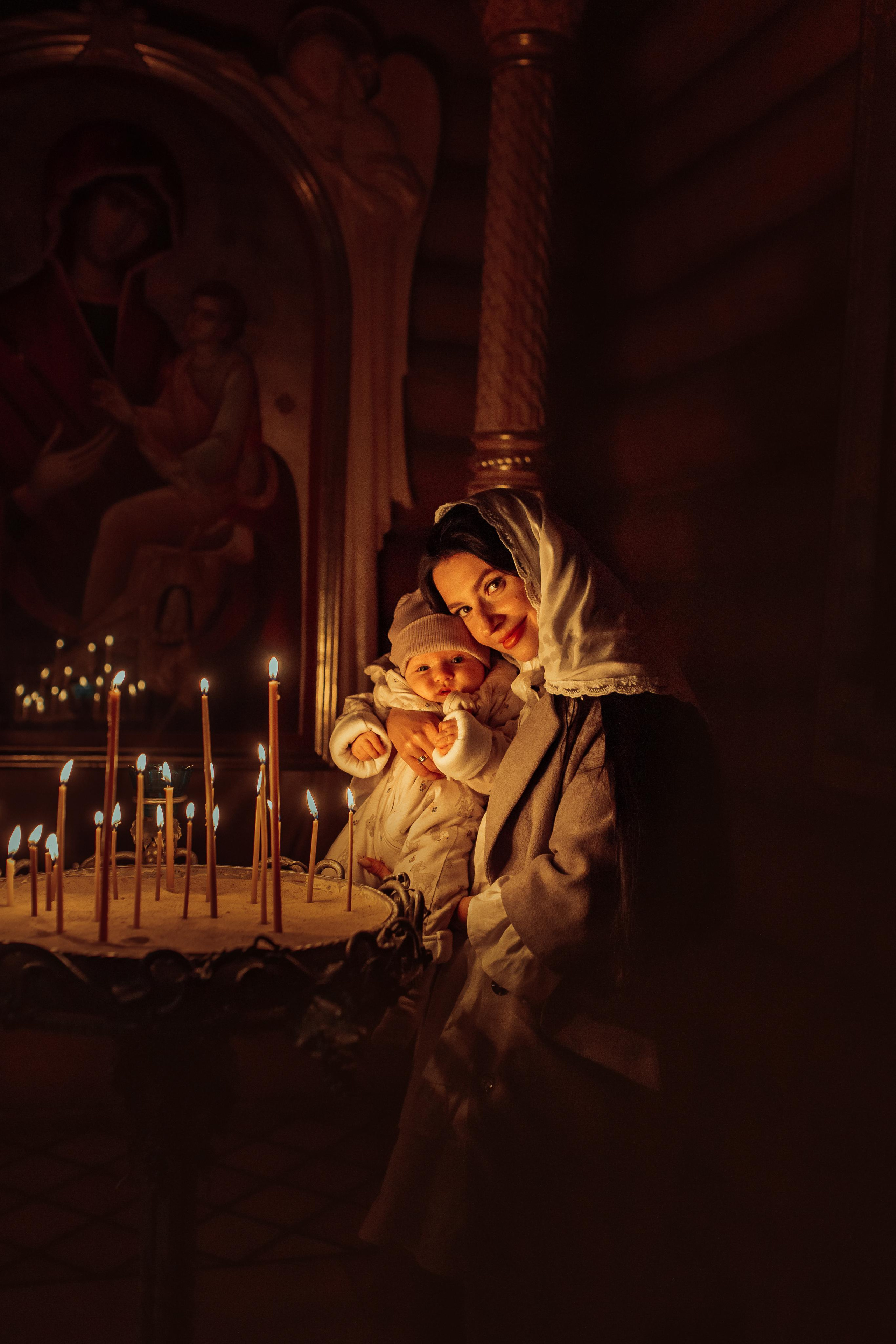 Крещение Киры, храм Святой Живоначальной Троицы, Минск, сентябрь 2021