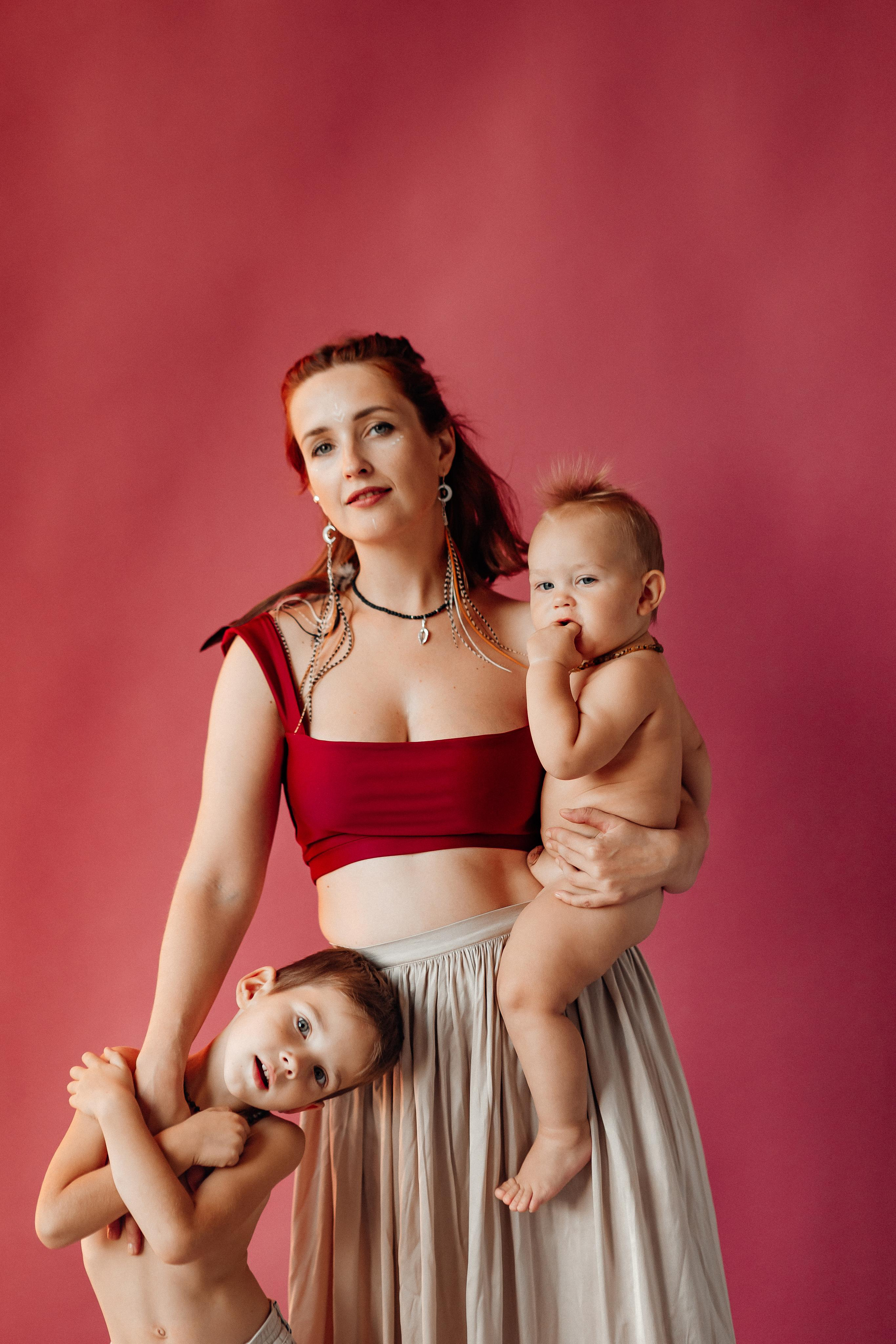 Мама Аня и дети, фотостудия Воздух, октябрь 21