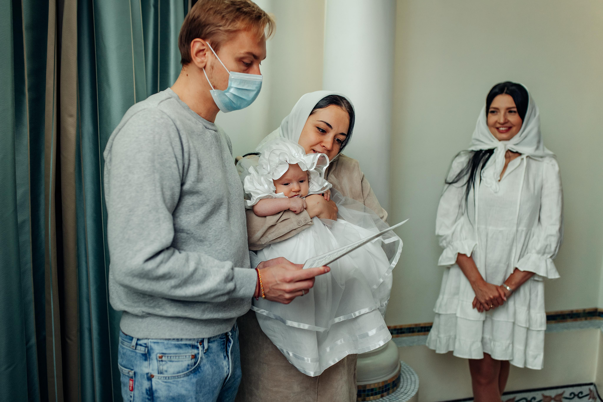 Крещение Киры, храм Святой Живоначальной Троицы, Минск, сентябрь 2021