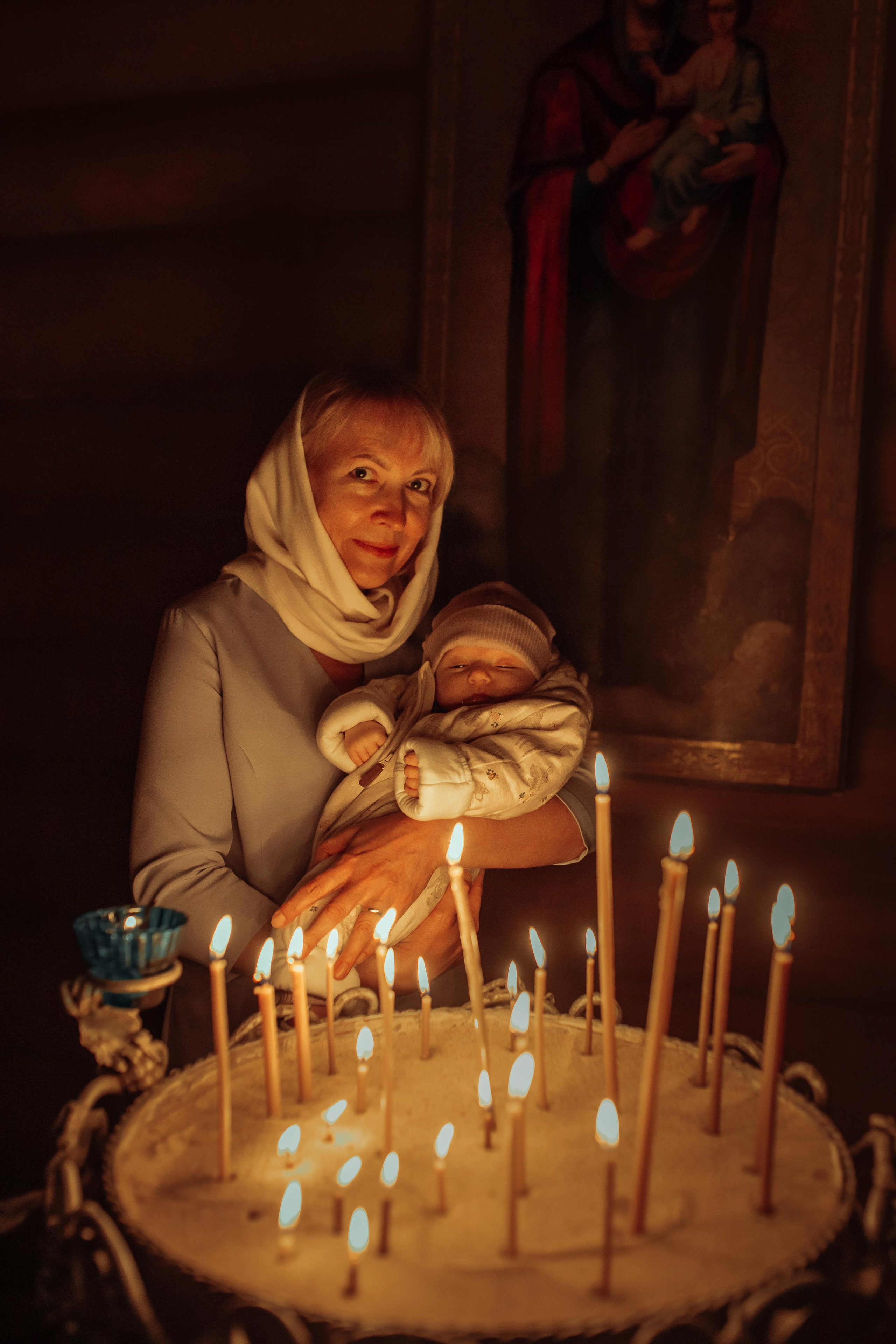 Крещение Киры, храм Святой Живоначальной Троицы, Минск, сентябрь 2021