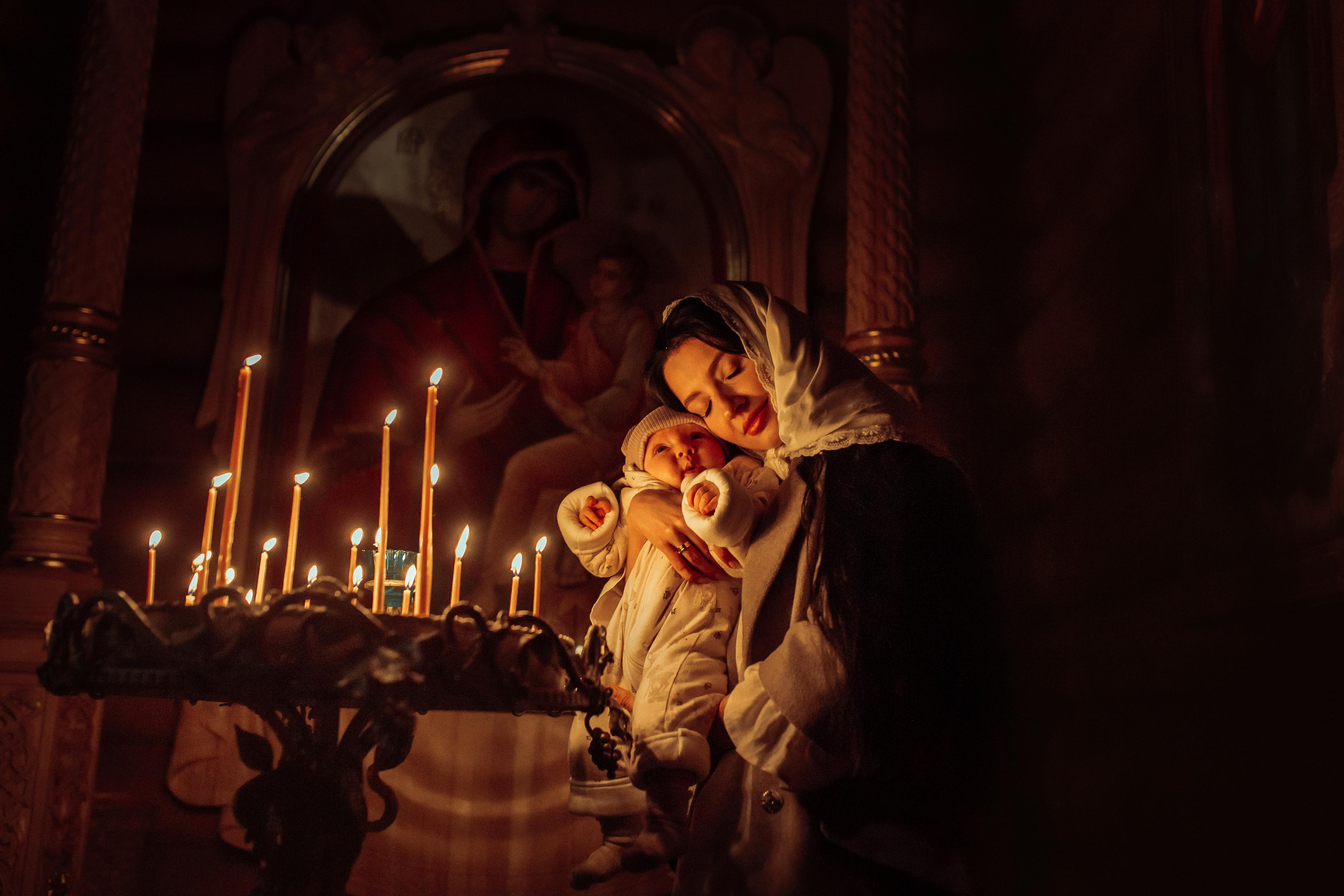 Крещение Киры, храм Святой Живоначальной Троицы, Минск, сентябрь 2021