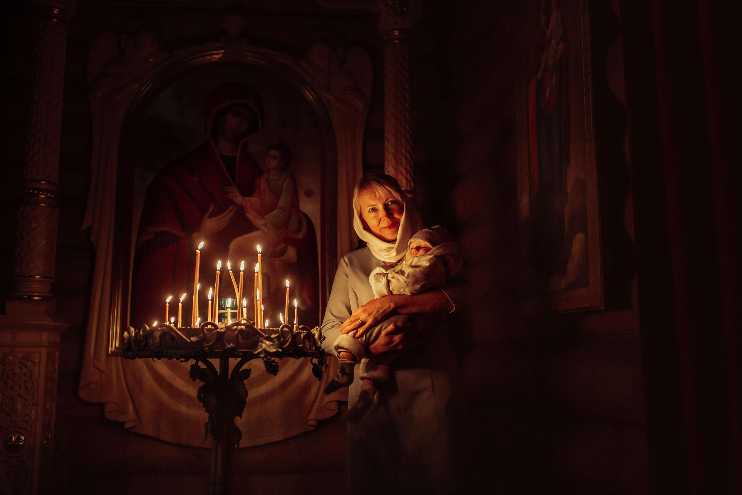 Крещение Киры, храм Святой Живоначальной Троицы, Минск, сентябрь 2021