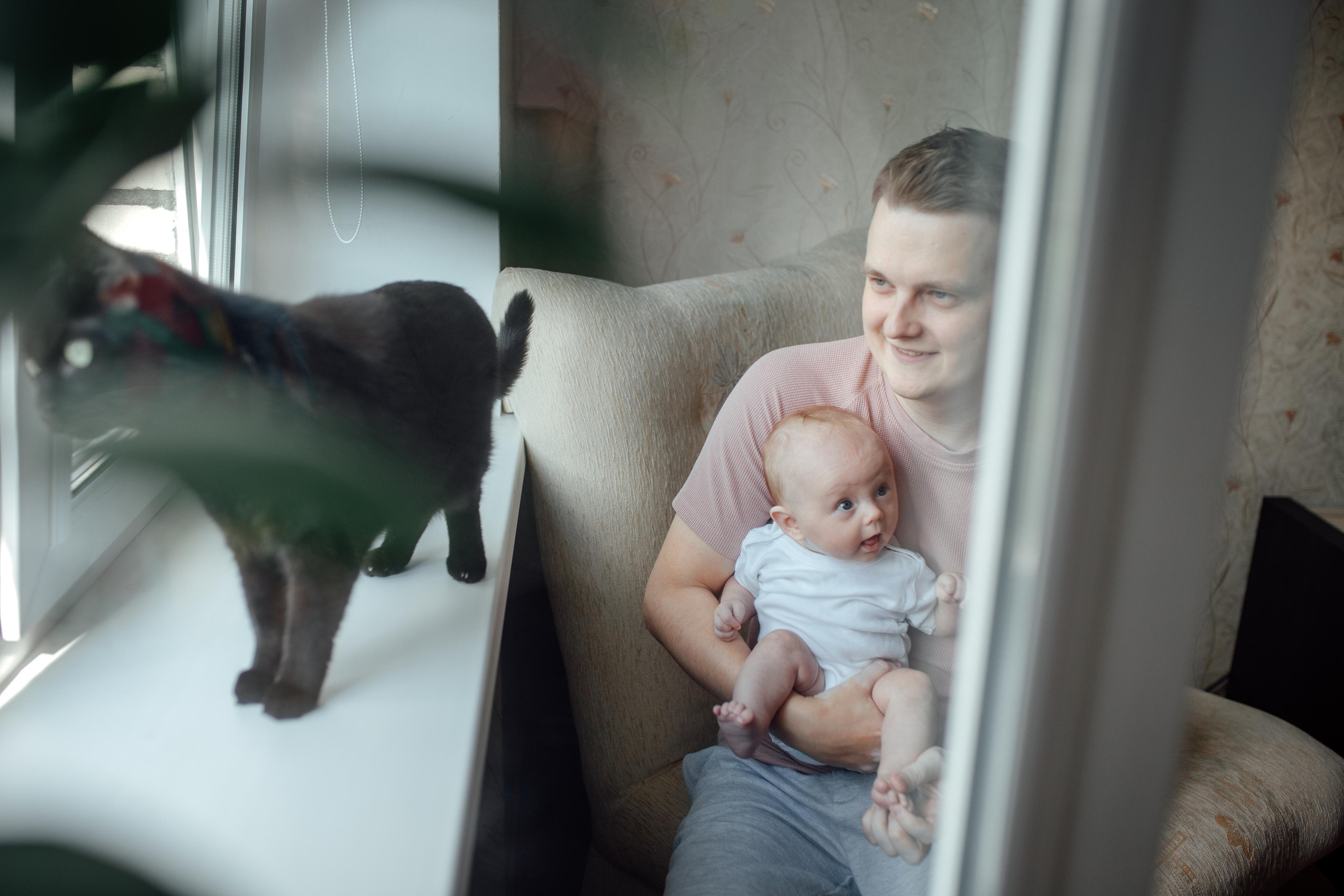 Домашняя, малышка Афина, июль 21