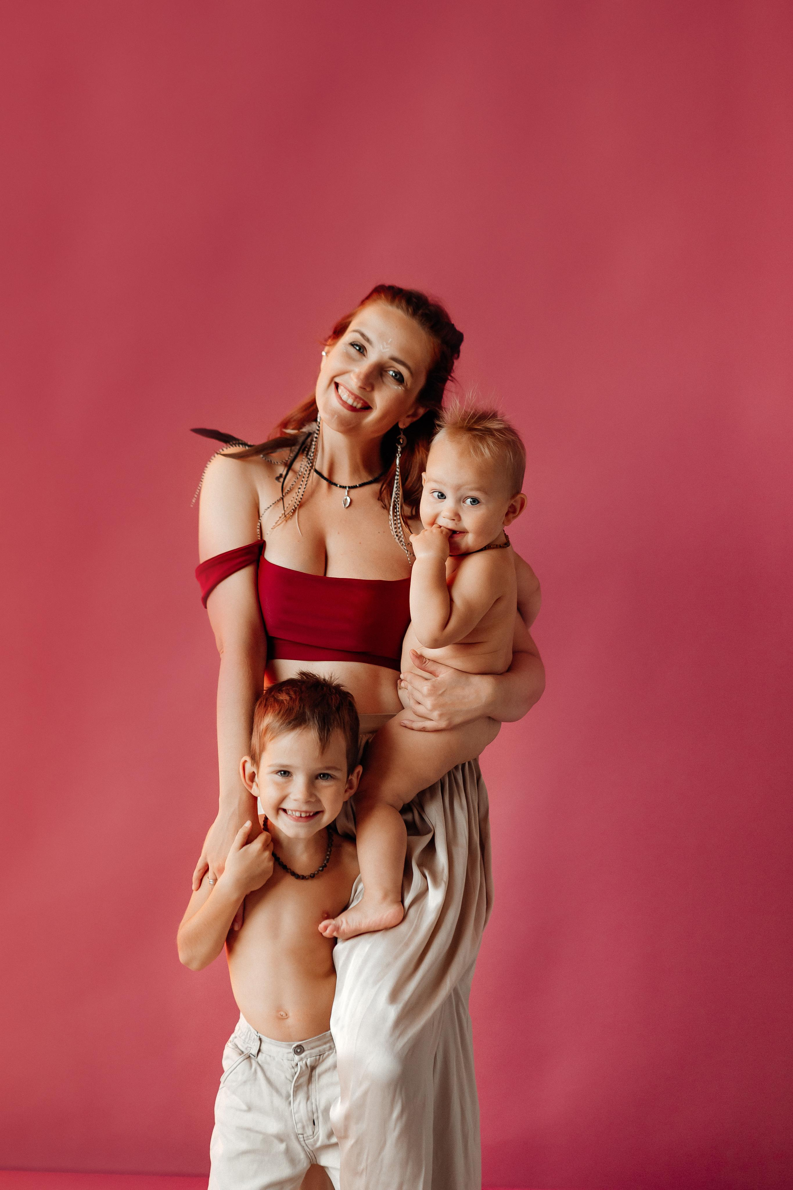 Мама Аня и дети, фотостудия Воздух, октябрь 21