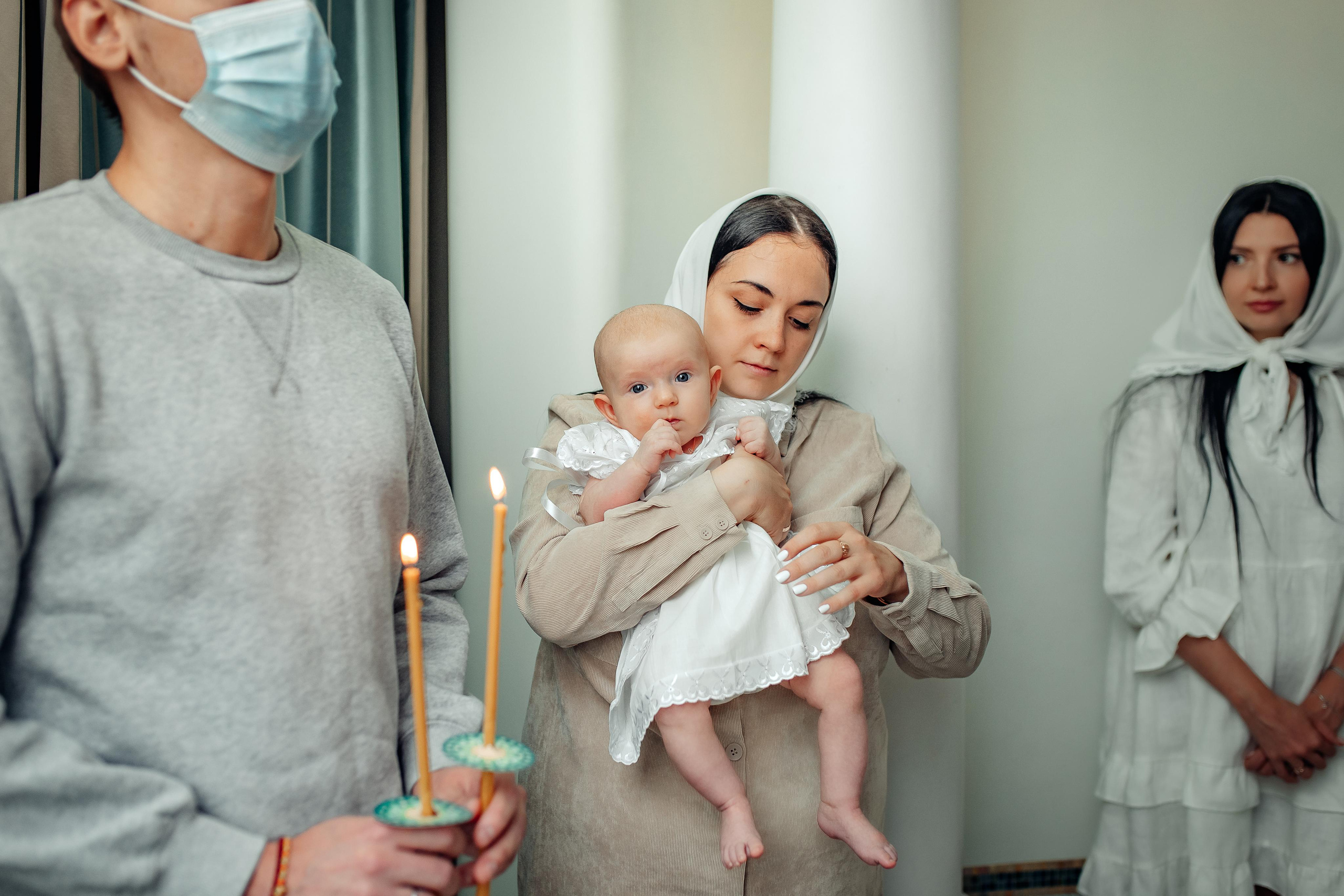 Крещение Киры, храм Святой Живоначальной Троицы, Минск, сентябрь 2021