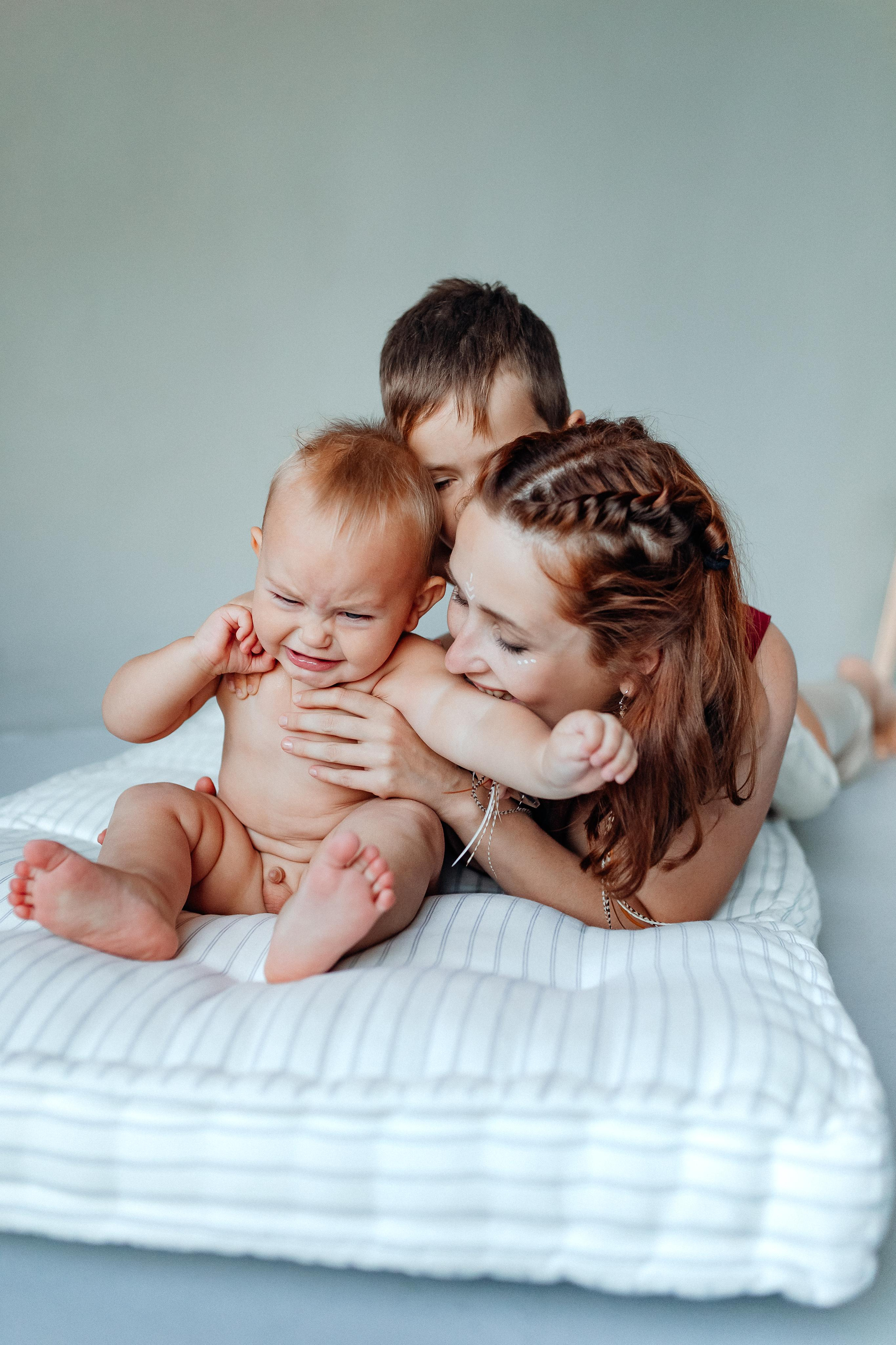 Мама Аня и дети, фотостудия Воздух, октябрь 21