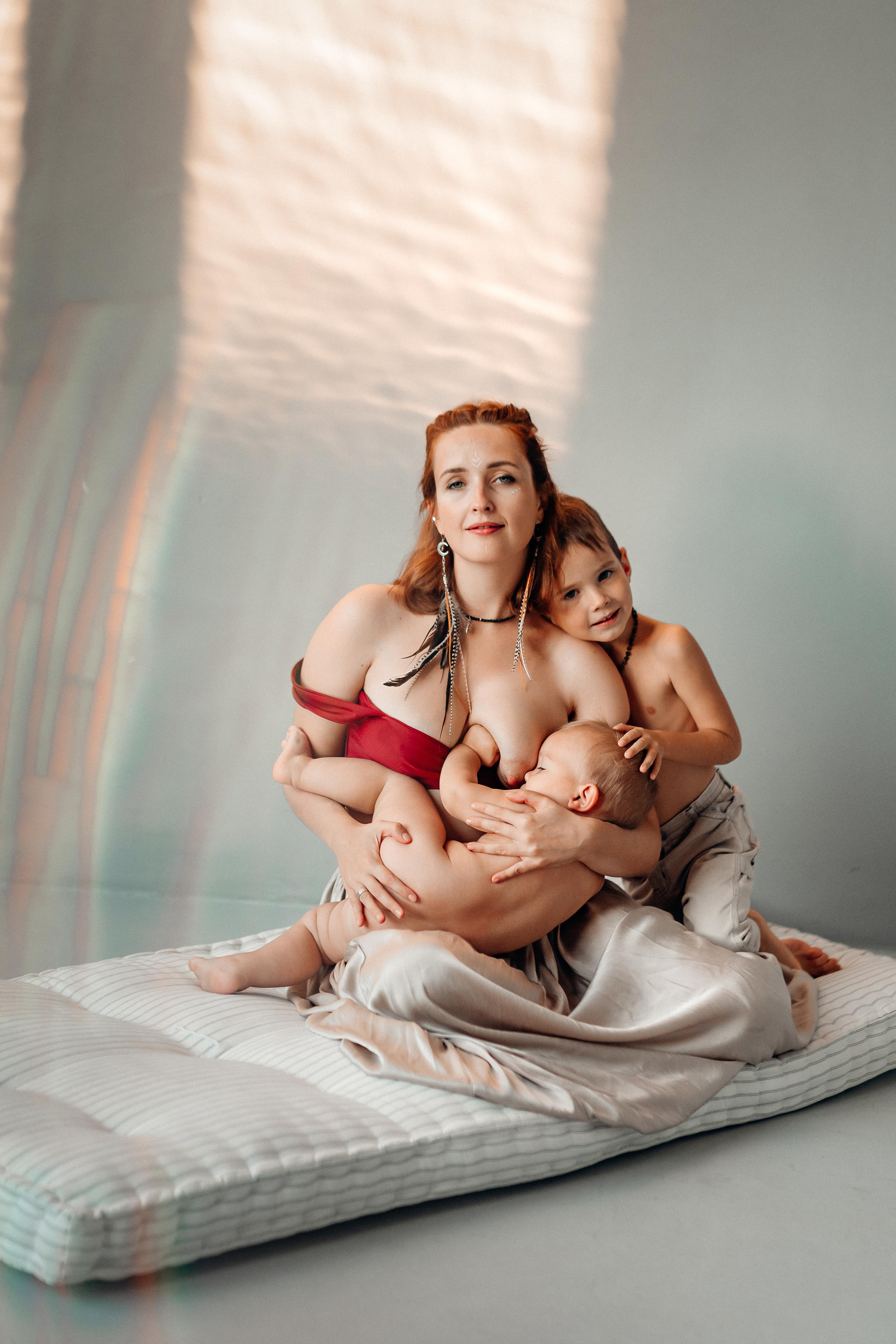 Мама Аня и дети, фотостудия Воздух, октябрь 21