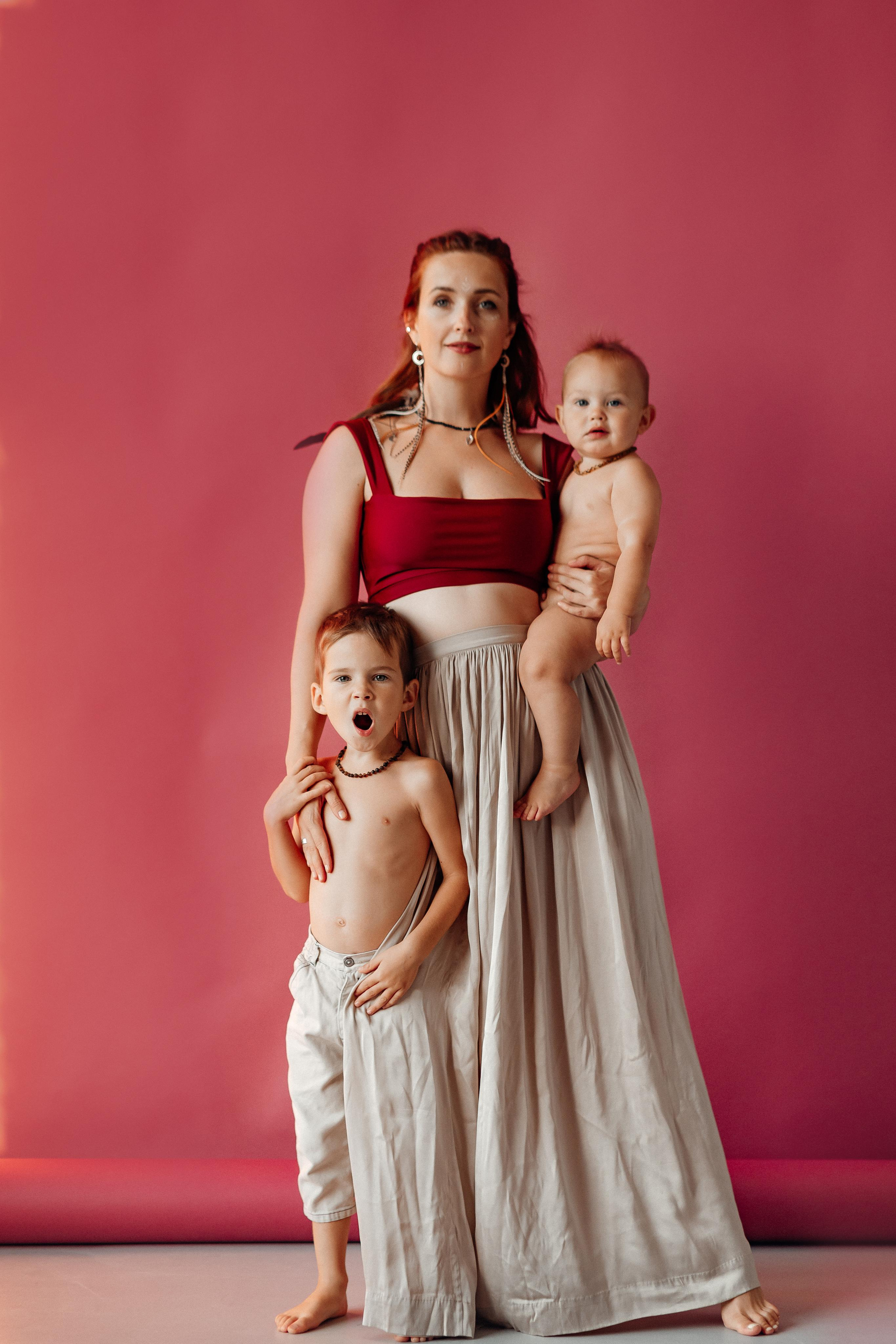 Мама Аня и дети, фотостудия Воздух, октябрь 21