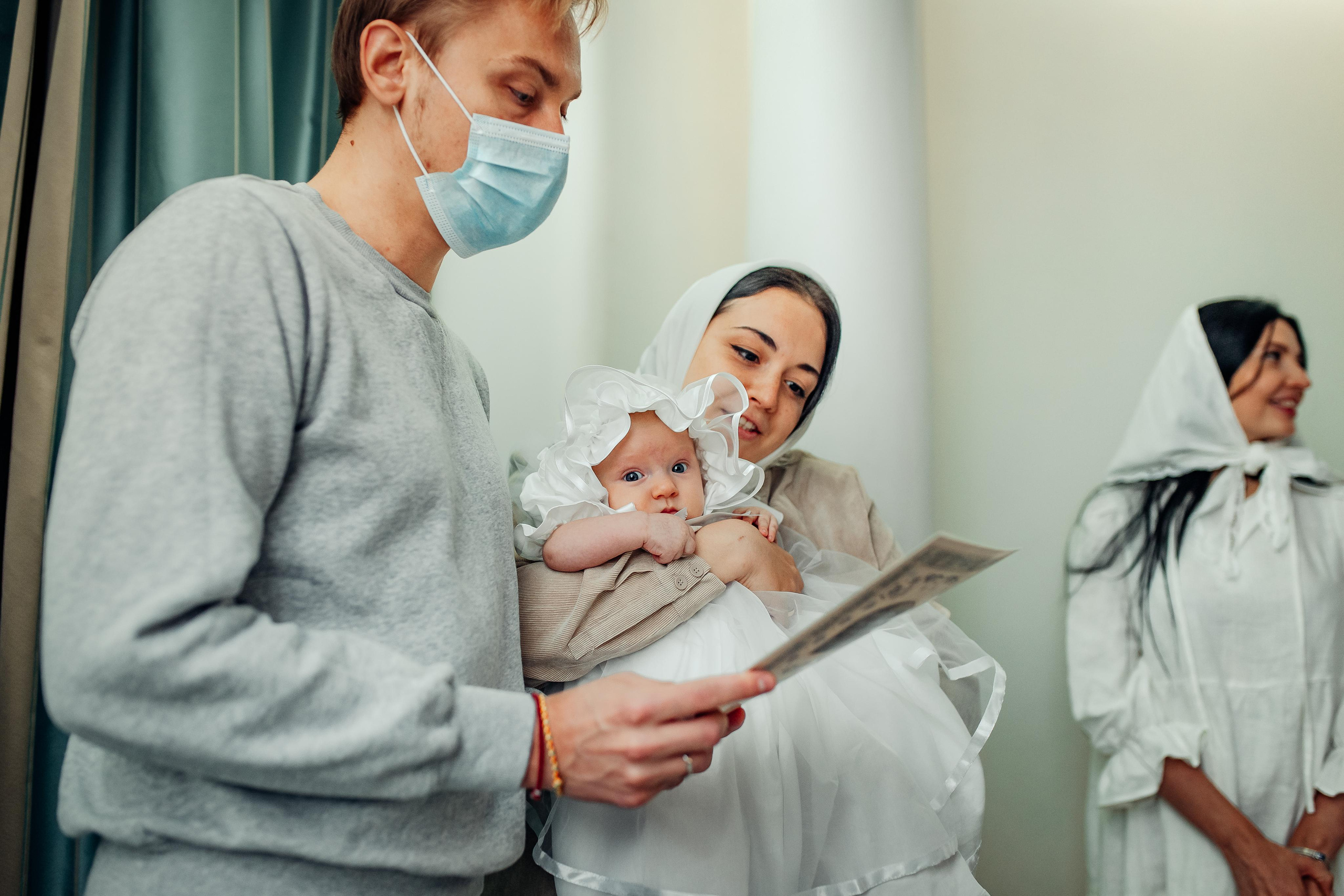 Крещение Киры, храм Святой Живоначальной Троицы, Минск, сентябрь 2021