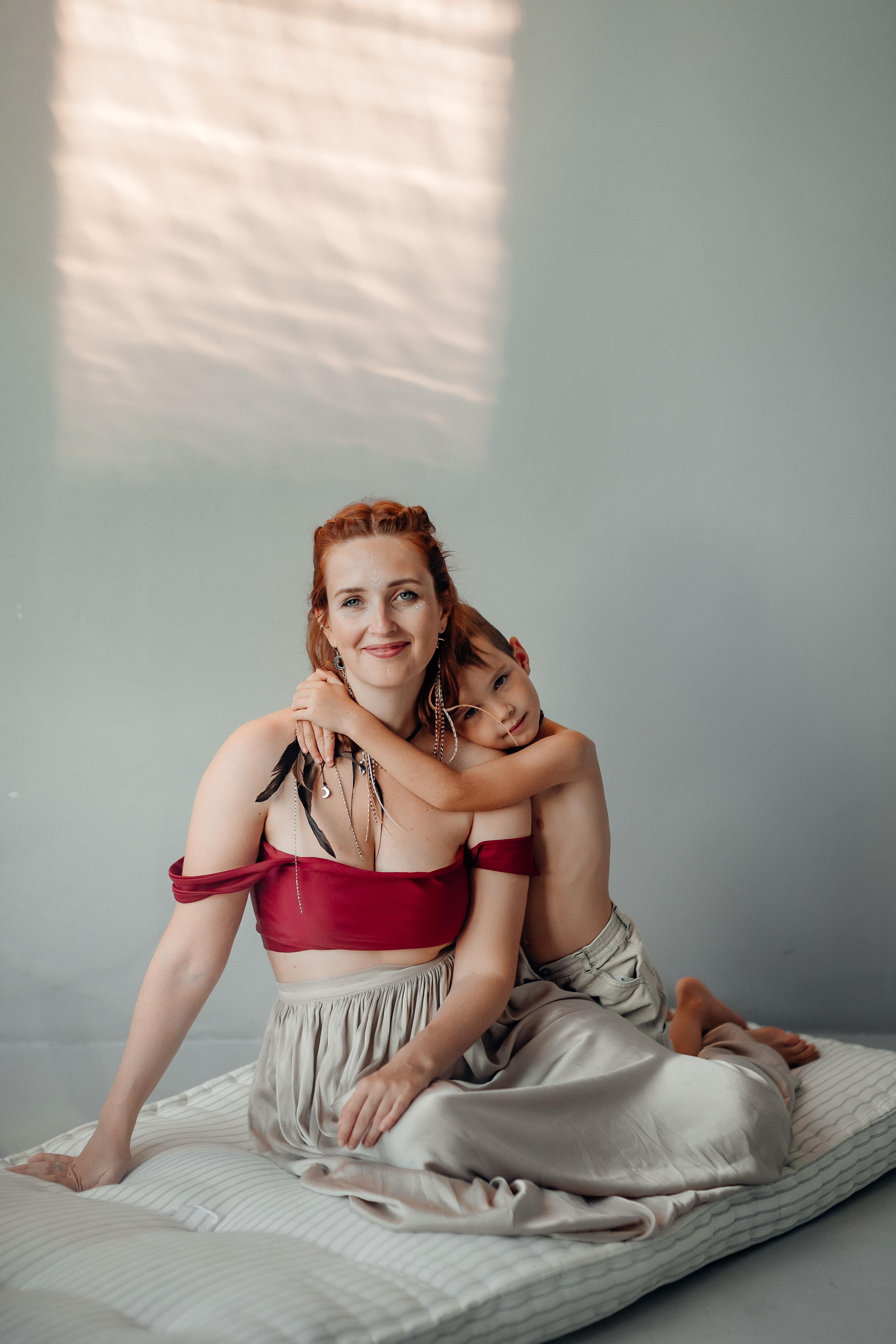 Мама Аня и дети, фотостудия Воздух, октябрь 21