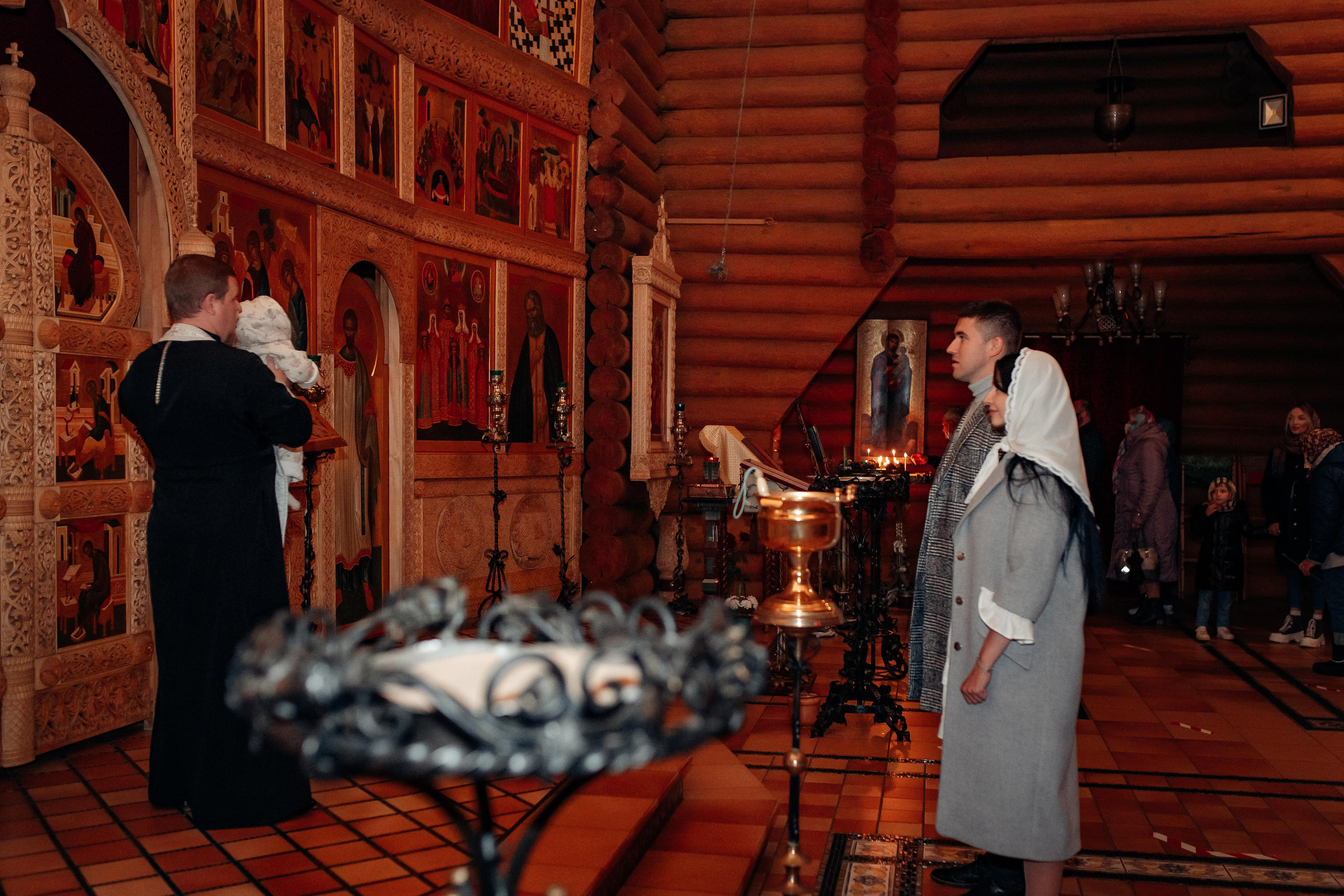 Крещение Киры, храм Святой Живоначальной Троицы, Минск, сентябрь 2021