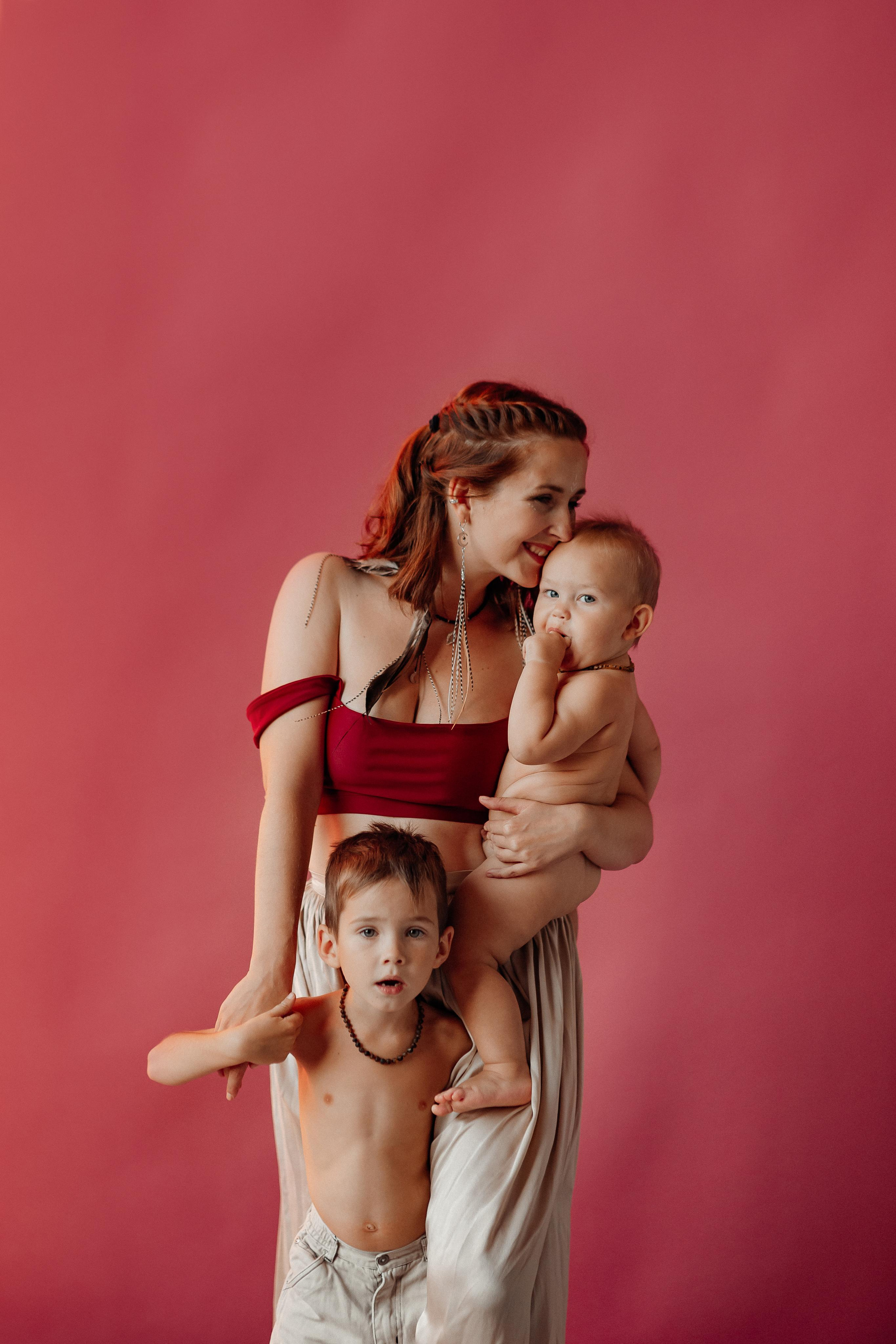 Мама Аня и дети, фотостудия Воздух, октябрь 21