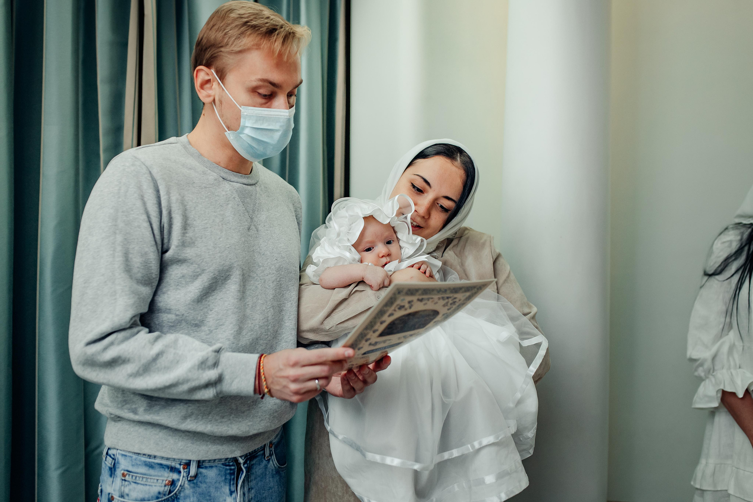 Крещение Киры, храм Святой Живоначальной Троицы, Минск, сентябрь 2021