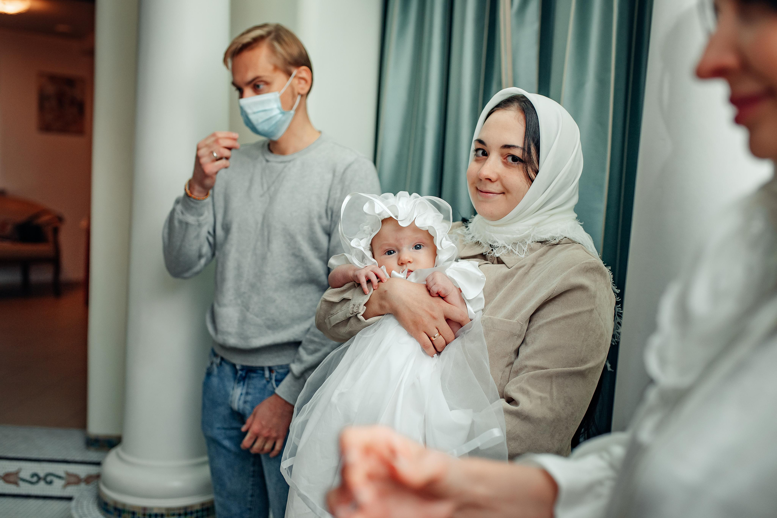 Крещение Киры, храм Святой Живоначальной Троицы, Минск, сентябрь 2021