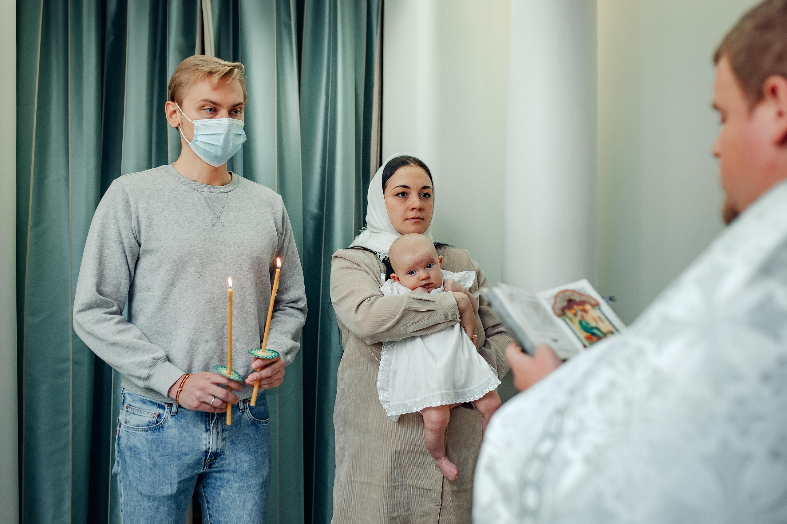 Крещение Киры, храм Святой Живоначальной Троицы, Минск, сентябрь 2021