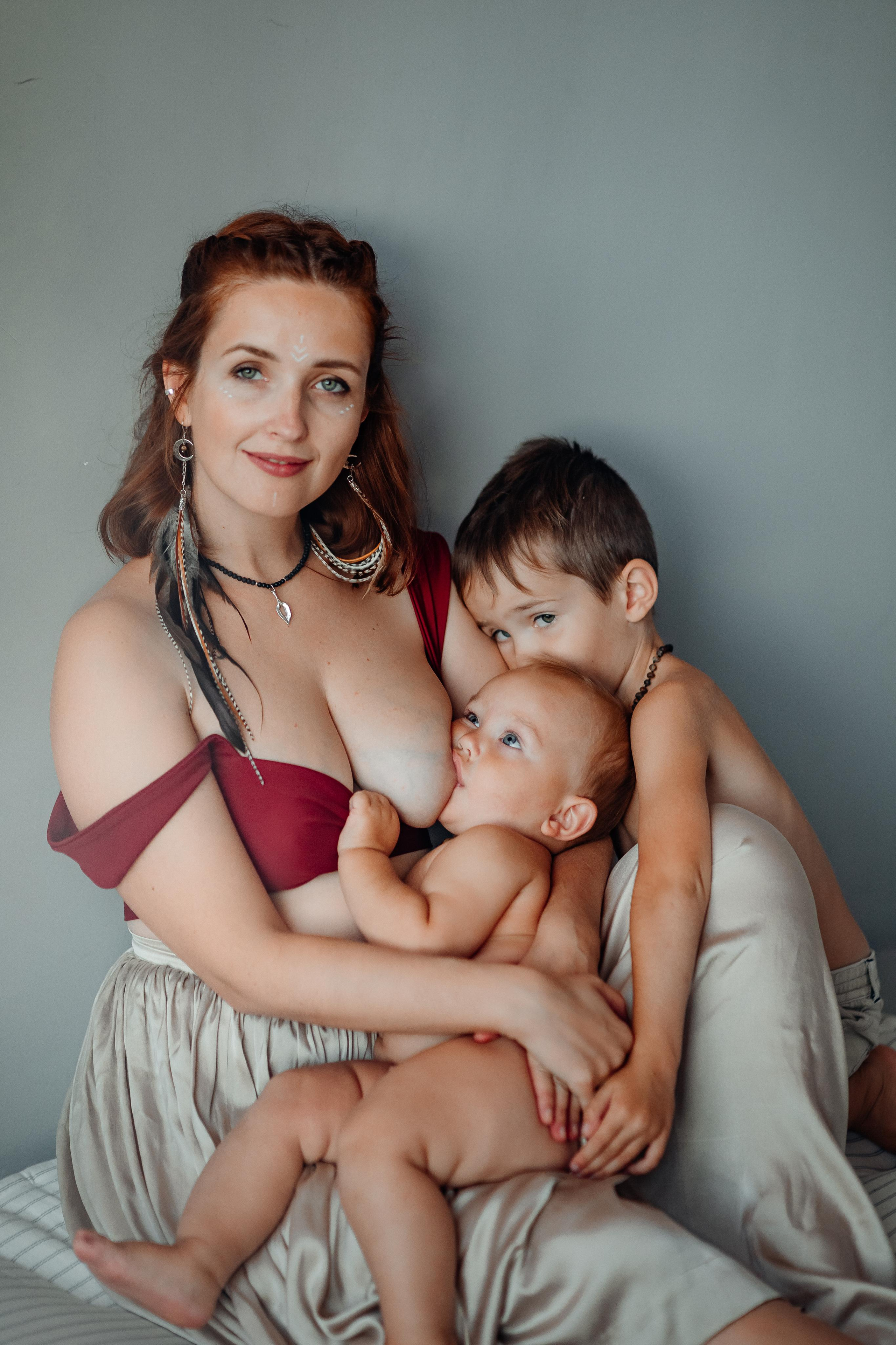 Мама Аня и дети, фотостудия Воздух, октябрь 21