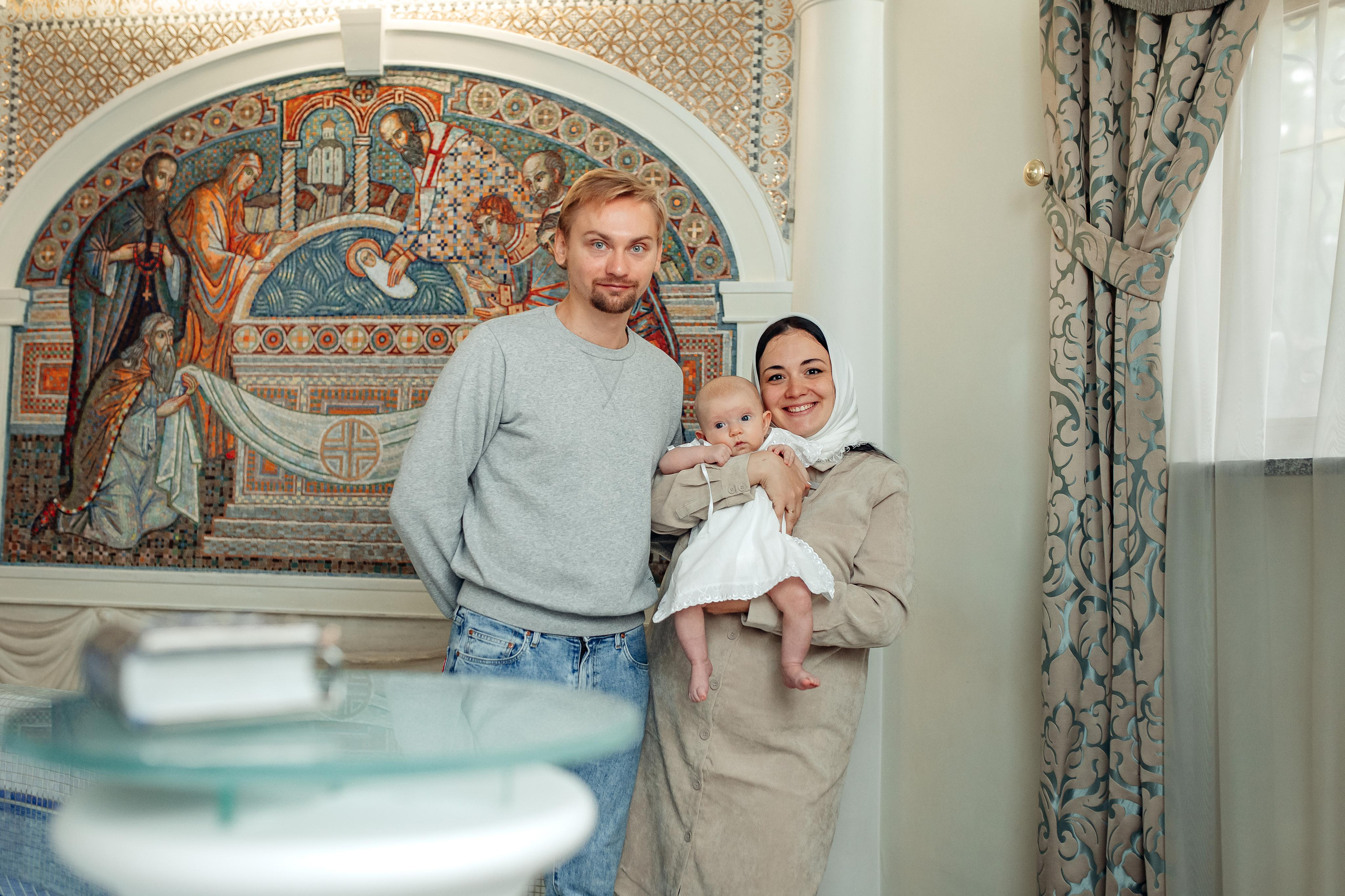 Крещение Киры, храм Святой Живоначальной Троицы, Минск, сентябрь 2021