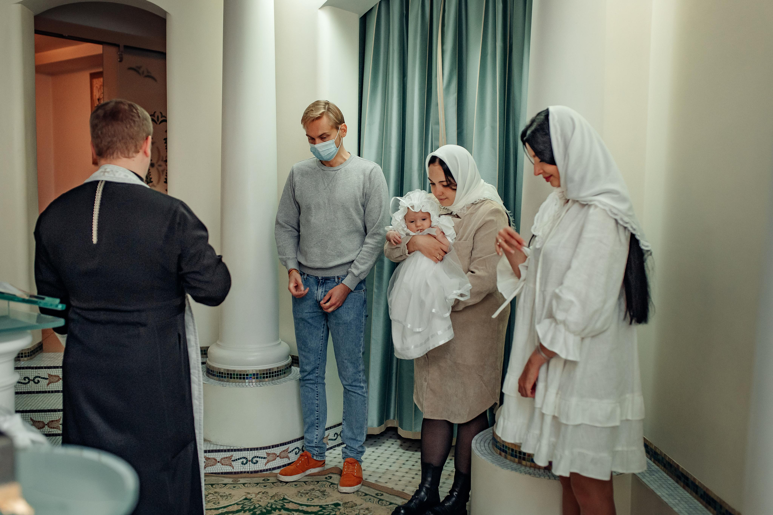 Крещение Киры, храм Святой Живоначальной Троицы, Минск, сентябрь 2021