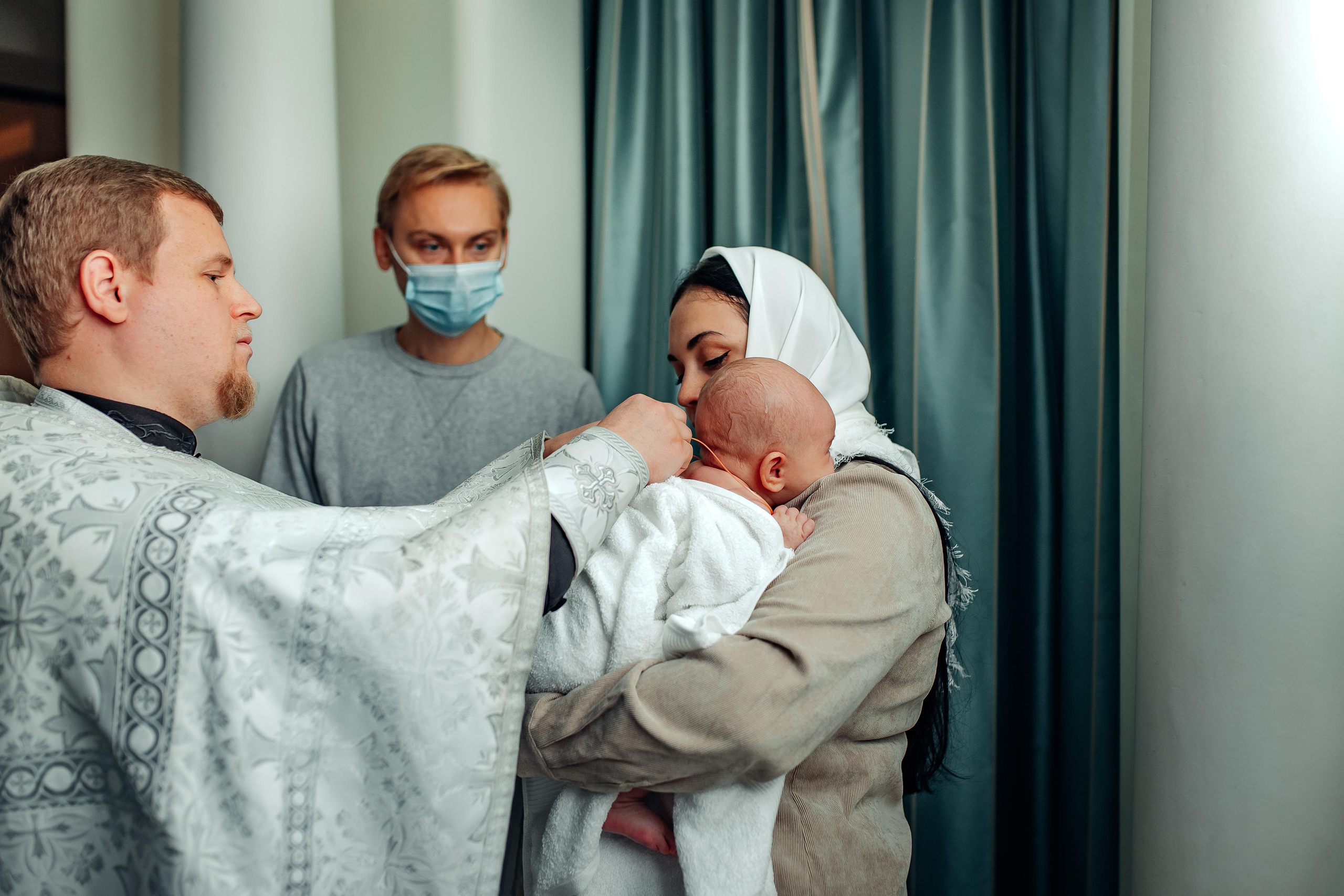 Крещение Киры, храм Святой Живоначальной Троицы, Минск, сентябрь 2021