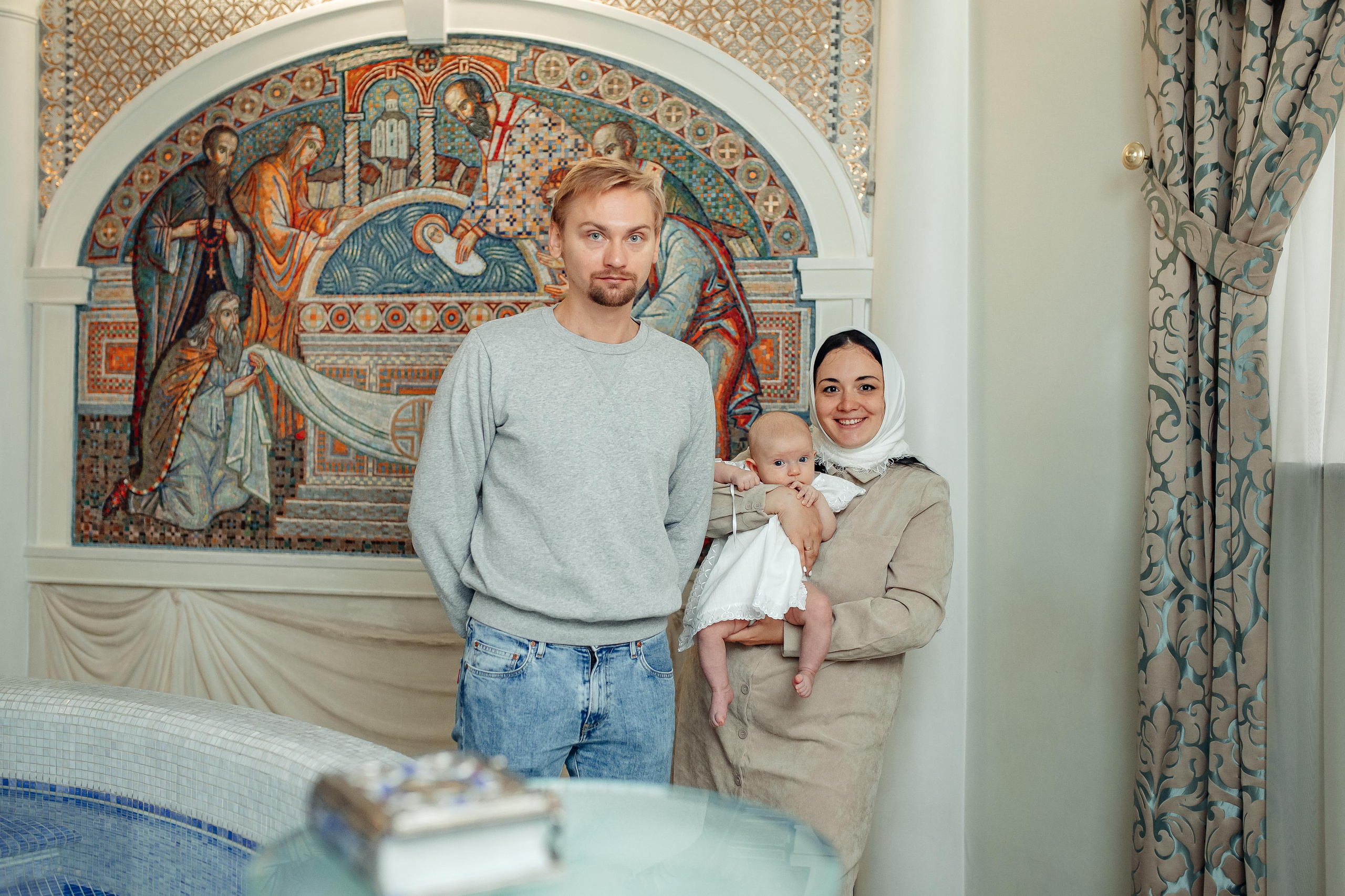 Крещение Киры, храм Святой Живоначальной Троицы, Минск, сентябрь 2021