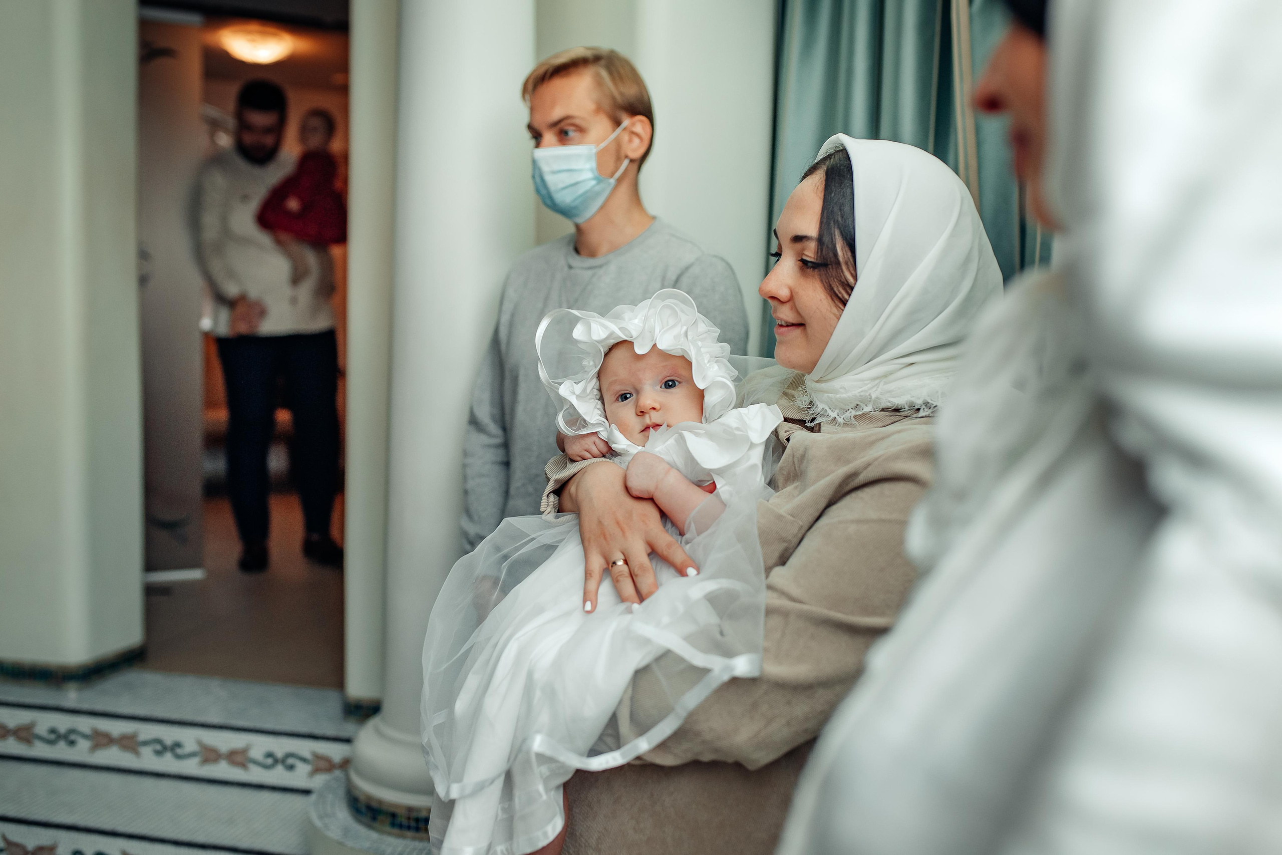 Крещение Киры, храм Святой Живоначальной Троицы, Минск, сентябрь 2021