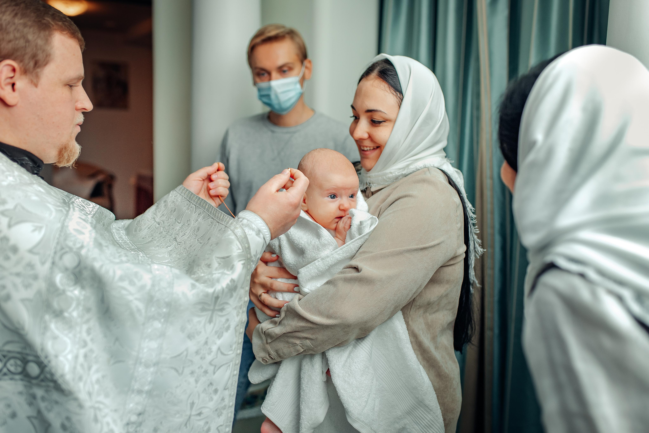 Крещение Киры, храм Святой Живоначальной Троицы, Минск, сентябрь 2021