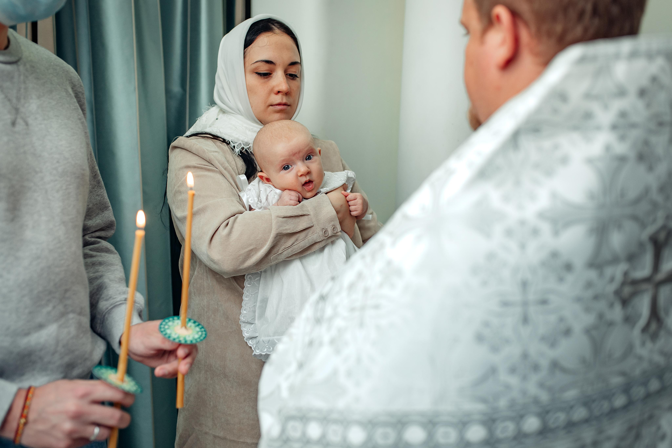 Крещение Киры, храм Святой Живоначальной Троицы, Минск, сентябрь 2021