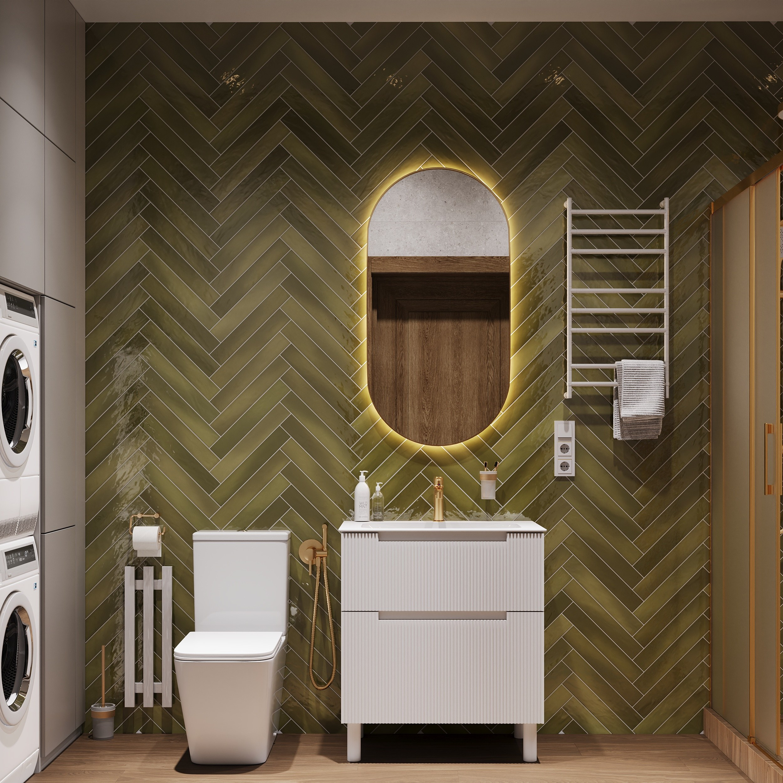 Санузлы на 1 и 2 этаже