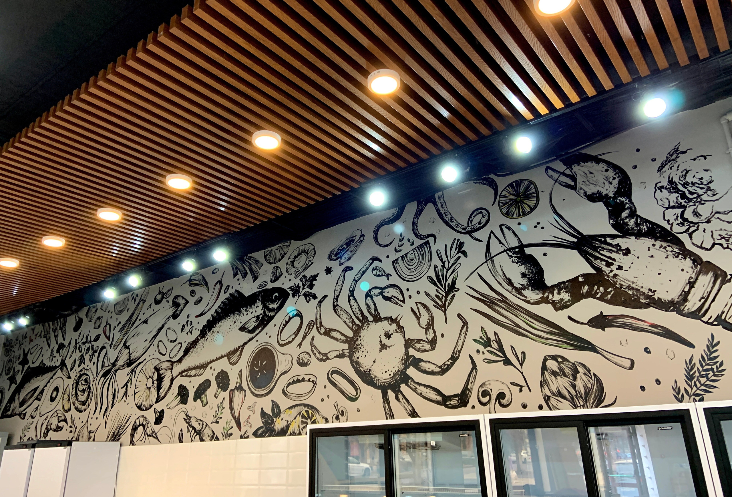 Роспись эко-рынка "Твоя территория", г. Железногорск