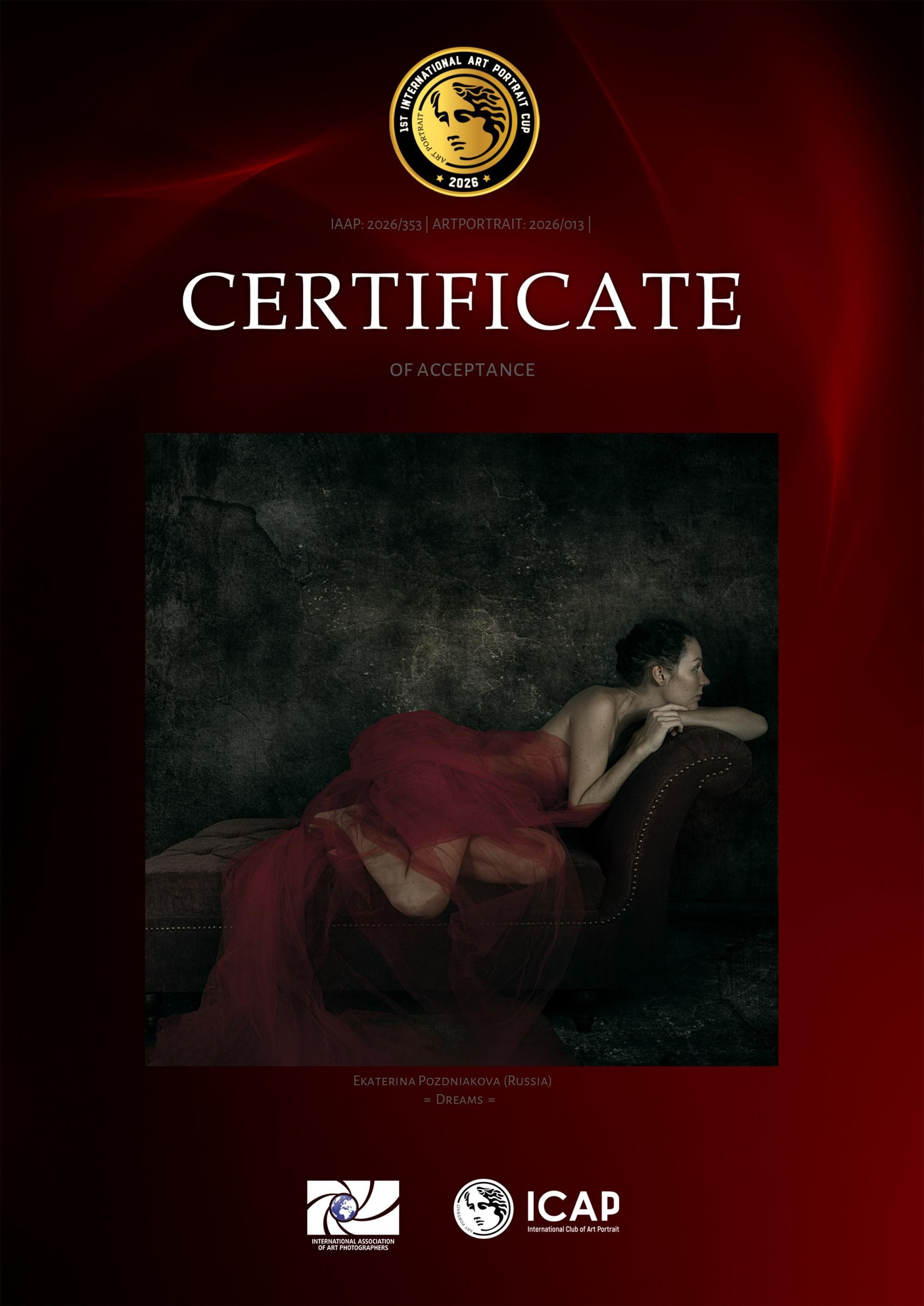 1st International Art Portrait Cup. Art Рhotographer Russia/Moscow