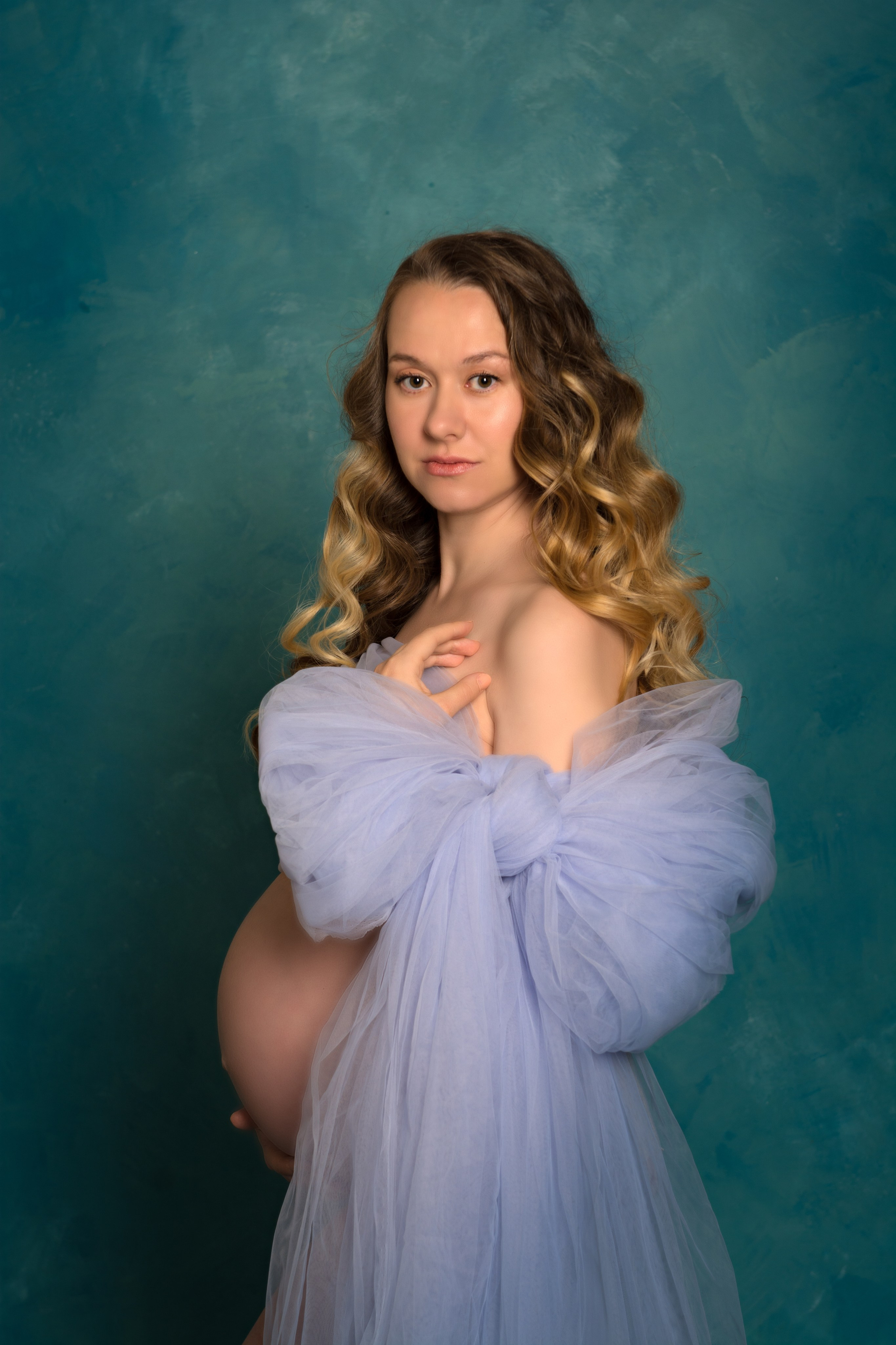 Съемка на холсте. Фотосессия беременности — Крылова Натали — Москва