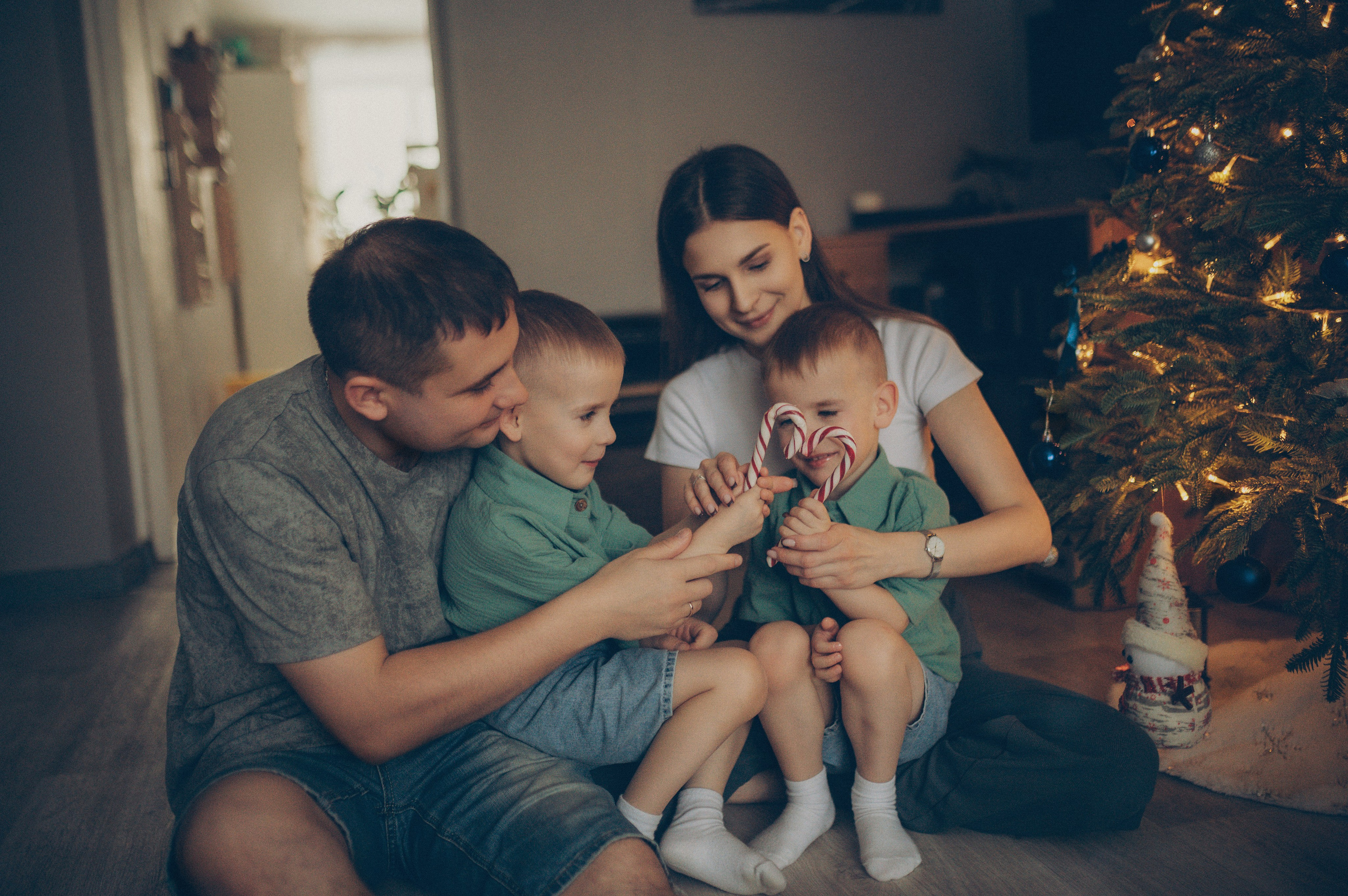 Миша и Тимофей (новогодняя домашняя). Фотограф, г. Лесной Свердловской области
