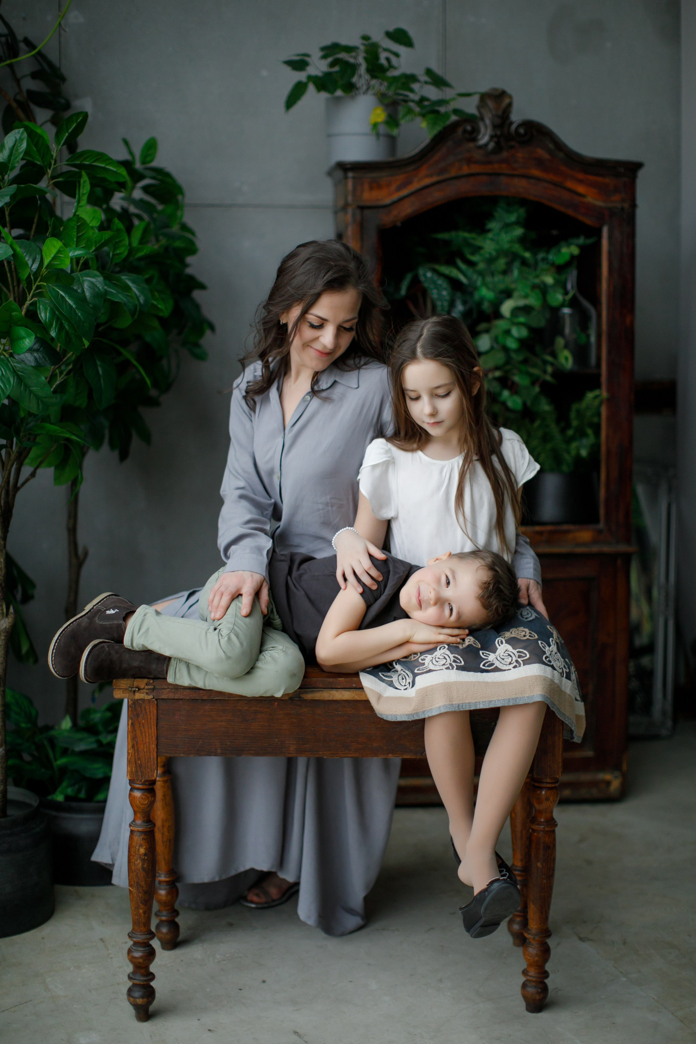 Семейное. Лена, Надя и Тимошка. Школьные альбомы, Семейные съемки, Портреты, Фотограф Елена Кузнецова