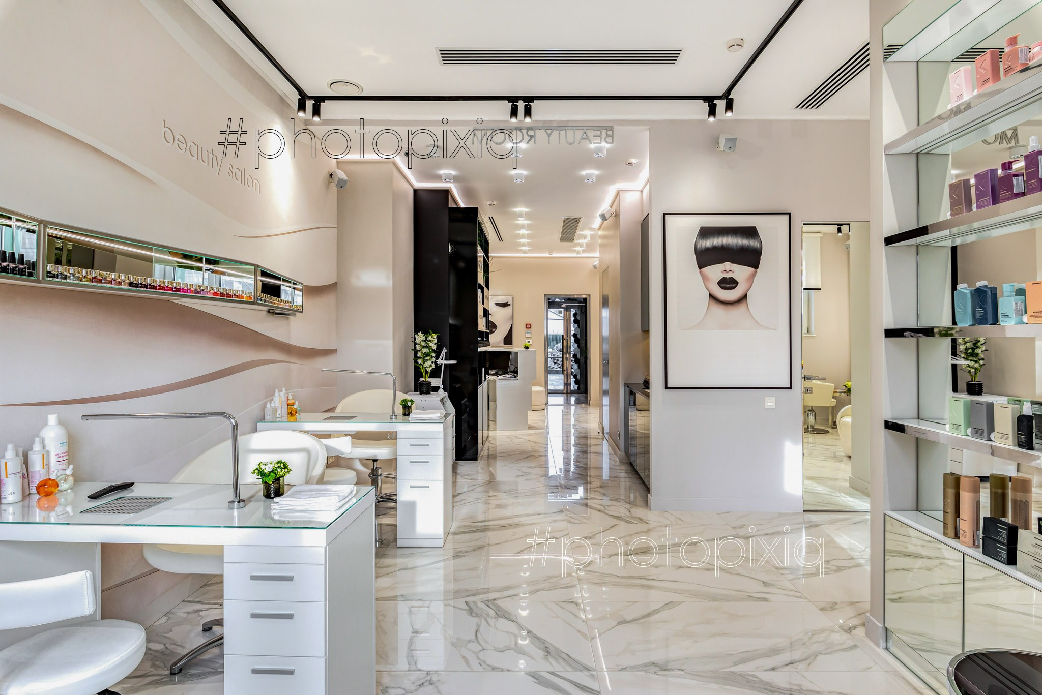 Интерьерная съёмка салона красоты GLOW. Интерьерная съёмка и виртуальные туры — Интерьерный фотограф Кузнецов Сергей (photopixiq)