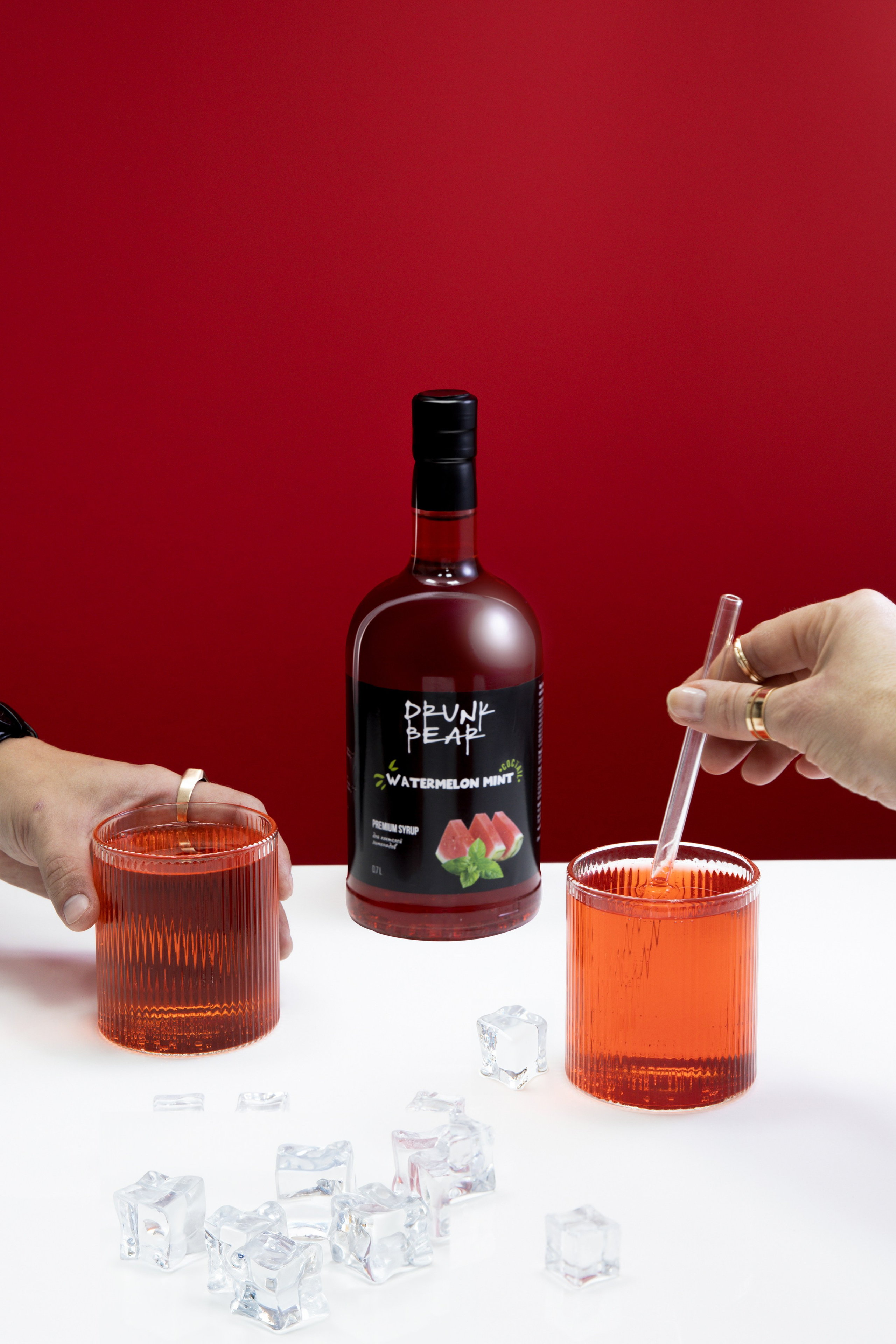 Сироп drunk bear. Предметная фотосъемка в Москве. Предметная фотостудия Москва