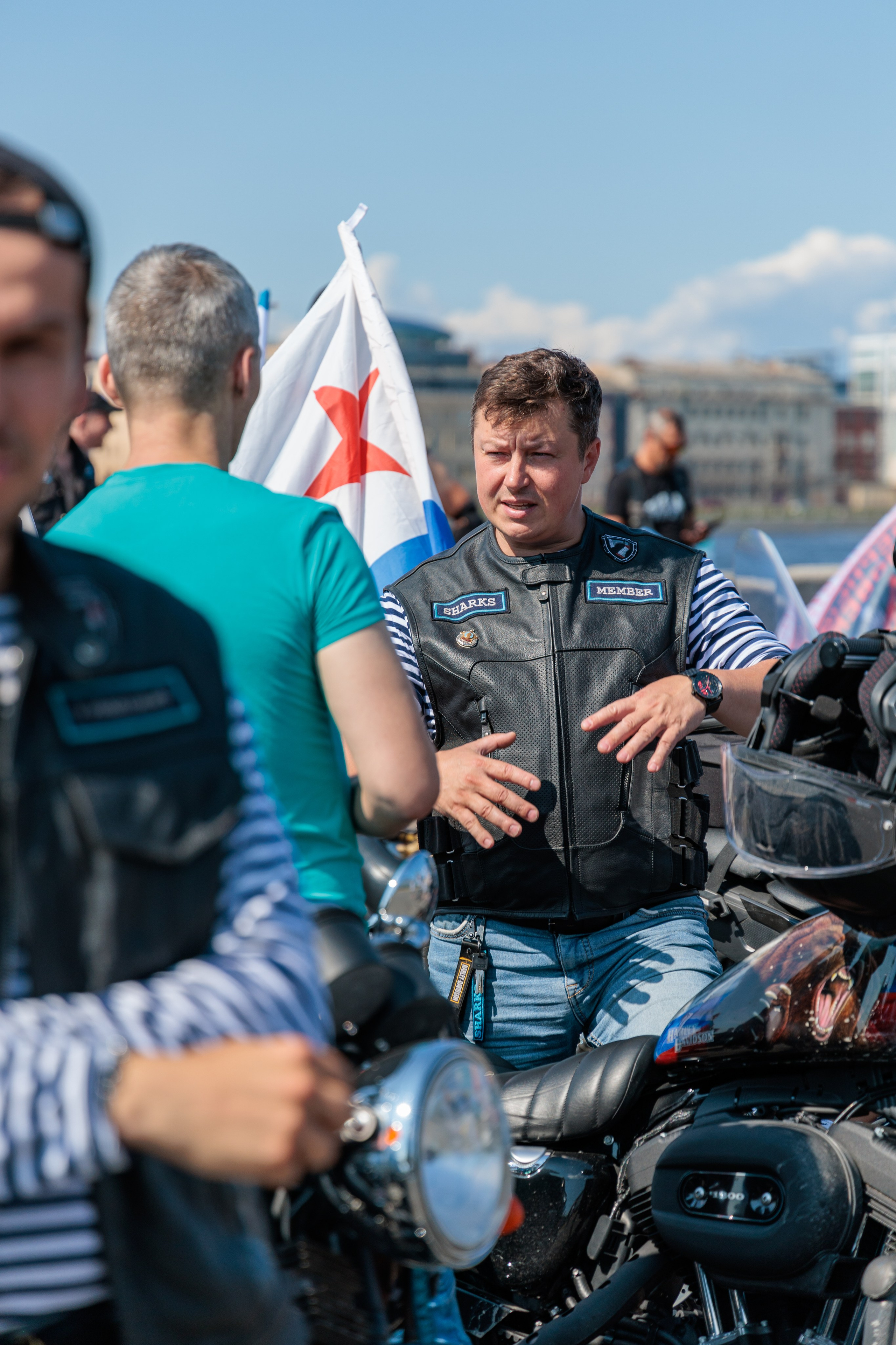 День ВМФ с мотоклубом 28.08.24. Репортажный фотограф Санкт-Петербург | Роман Карбышев