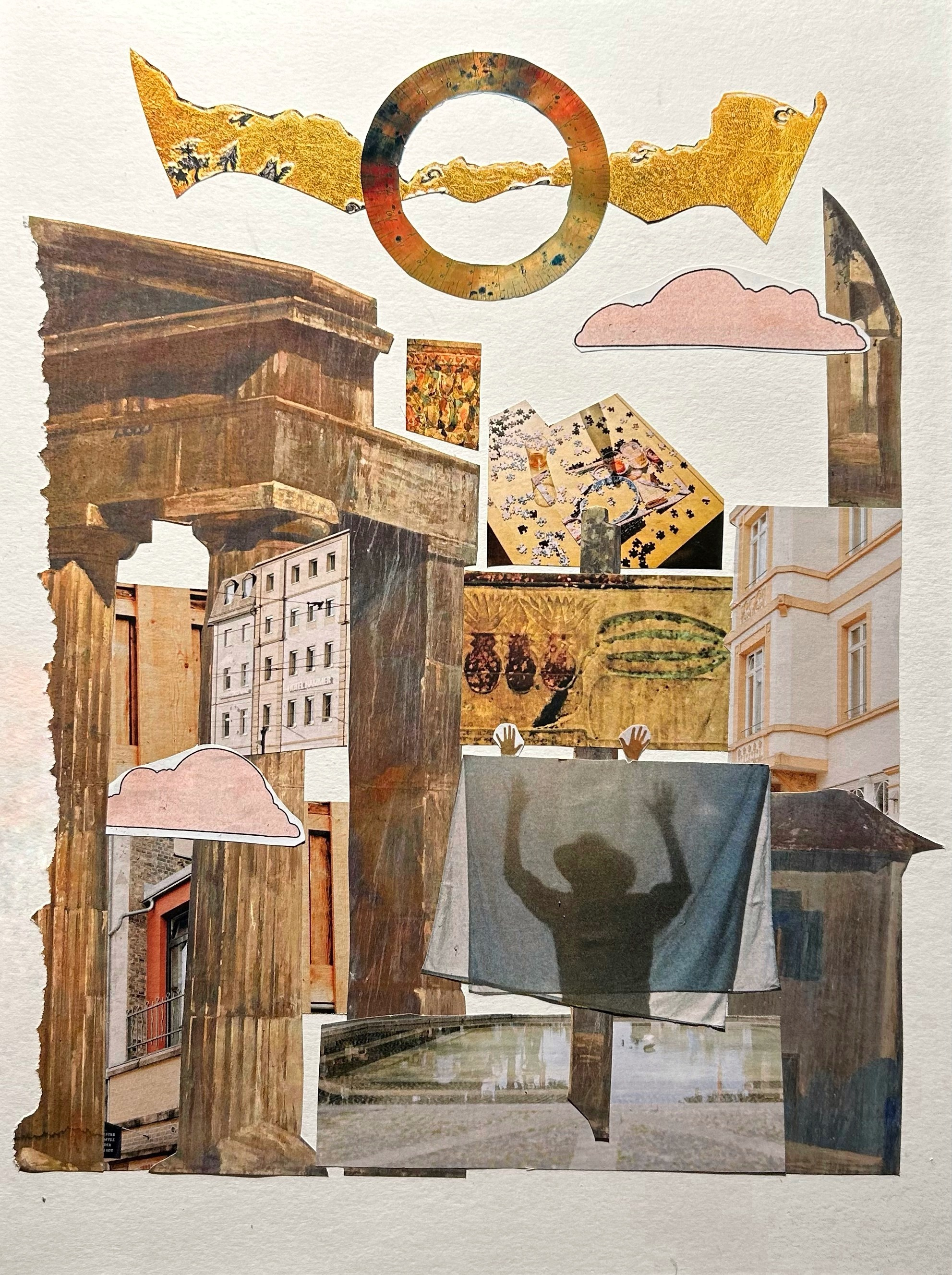 «Молитва» Солнце как символ жизни, золото, радость. Сквозь дебри города оно дарит нам свое тепло, и всегда горит у каждого в сердце. 30х42 см