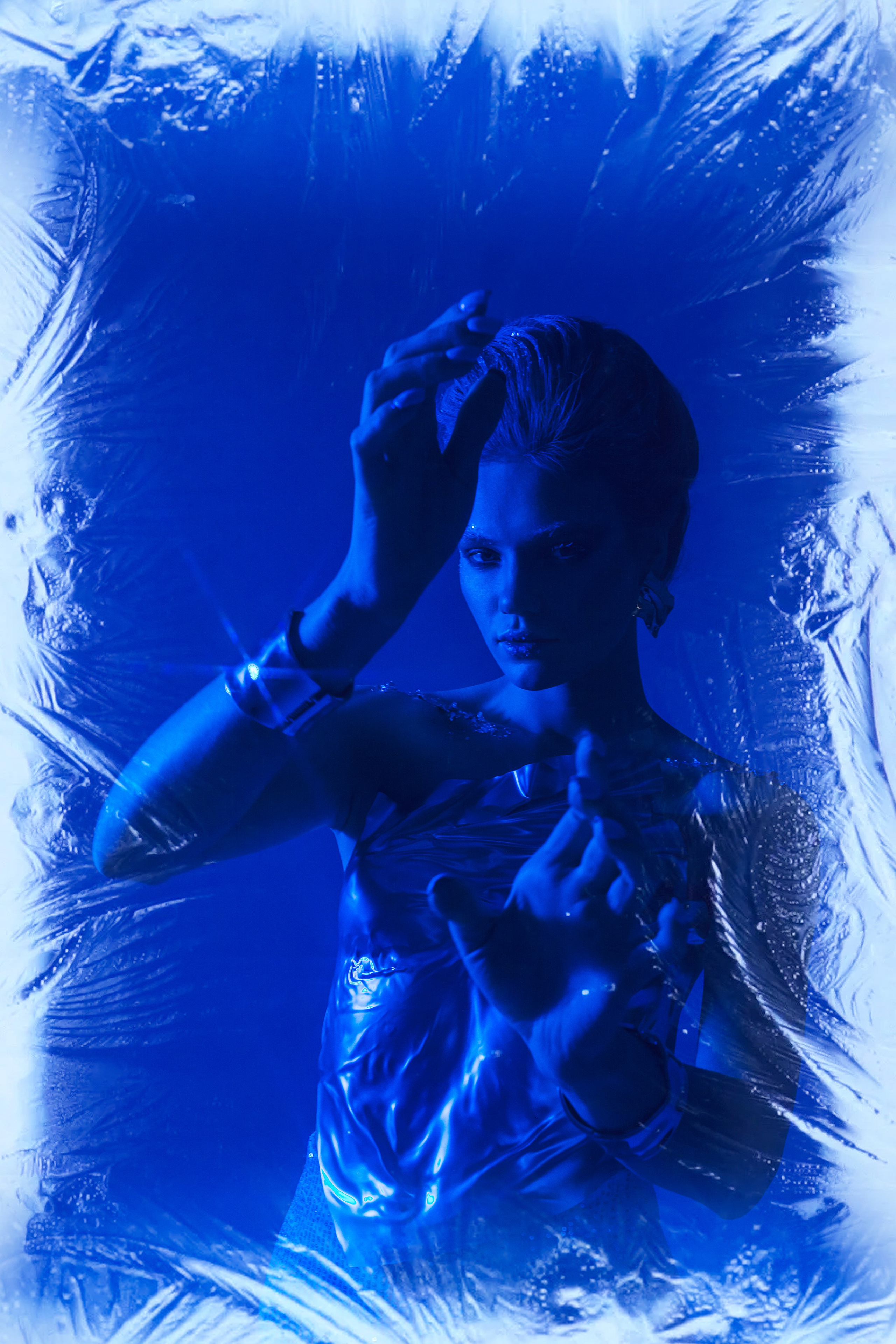 Холодная красота, застывшая в силуэте.