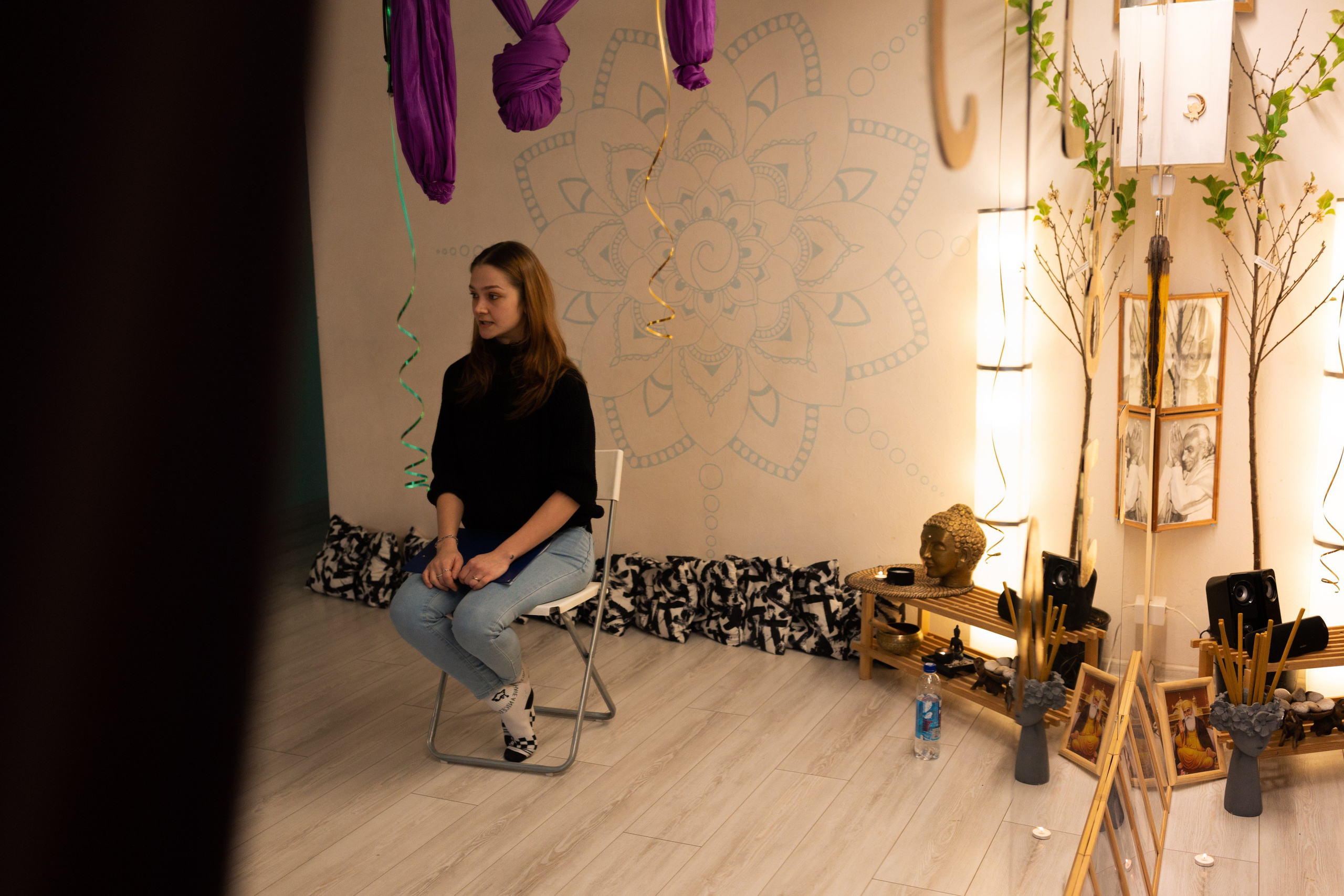 Мастер-класс в йога студии. Портретный фотограф в Санкт-Петербурге