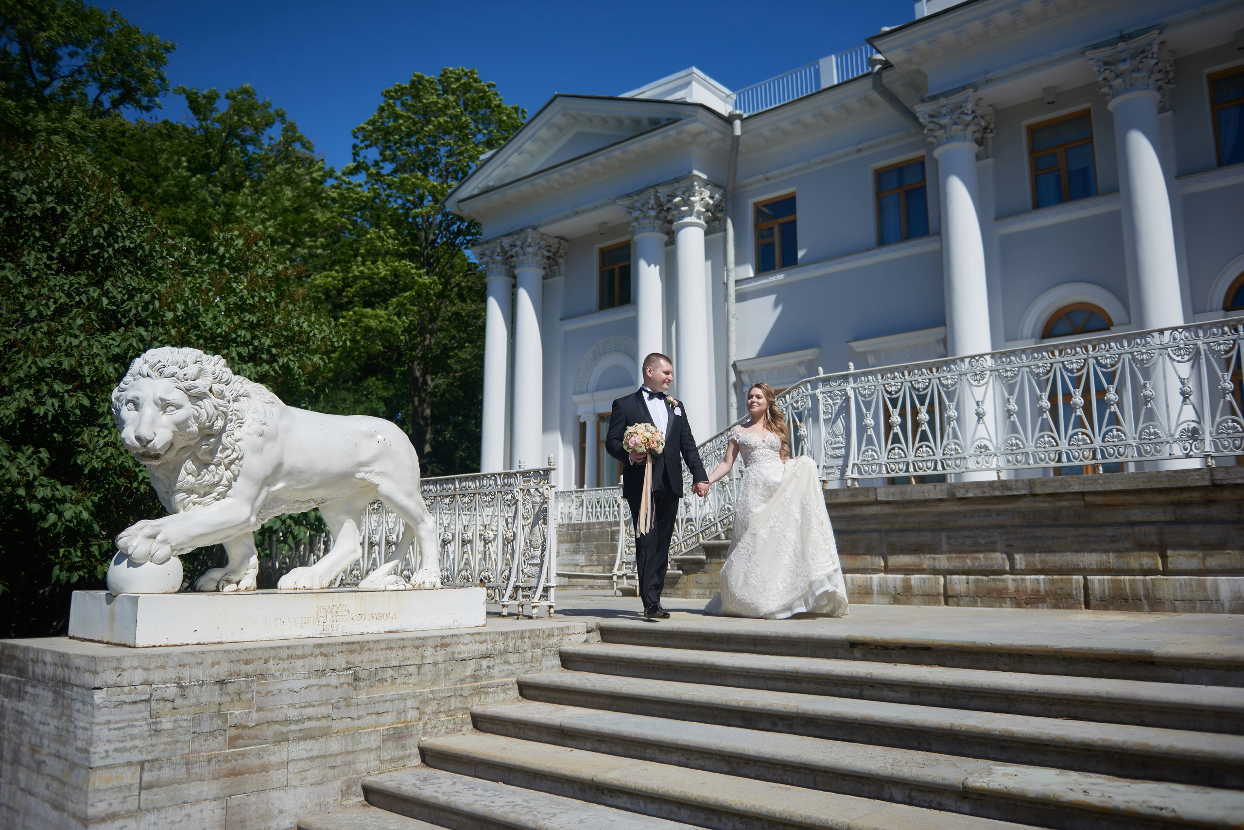 Юлия и Антон (Первый Дворец Бракосочетания, прогулка на Елагином острове). Портретный, семейный и свадебный фотограф в Санкт-Петербурге и в Пушкине Ширяев Денис