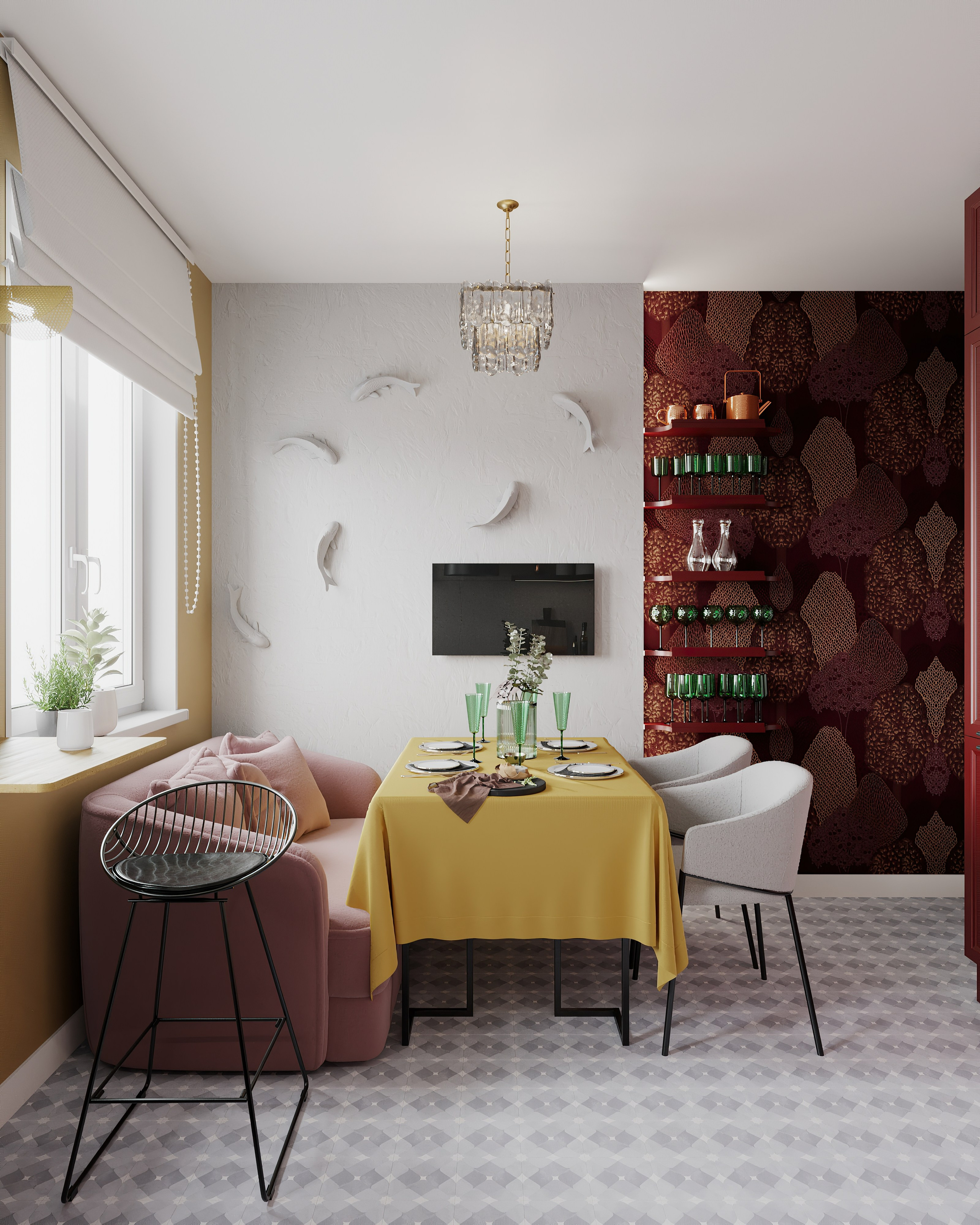 Виз кухни для ТВ проекта «Большие перемены» дизайн Мартыновой Н. и Бородиной Е. Визуализатор Векшина Елена