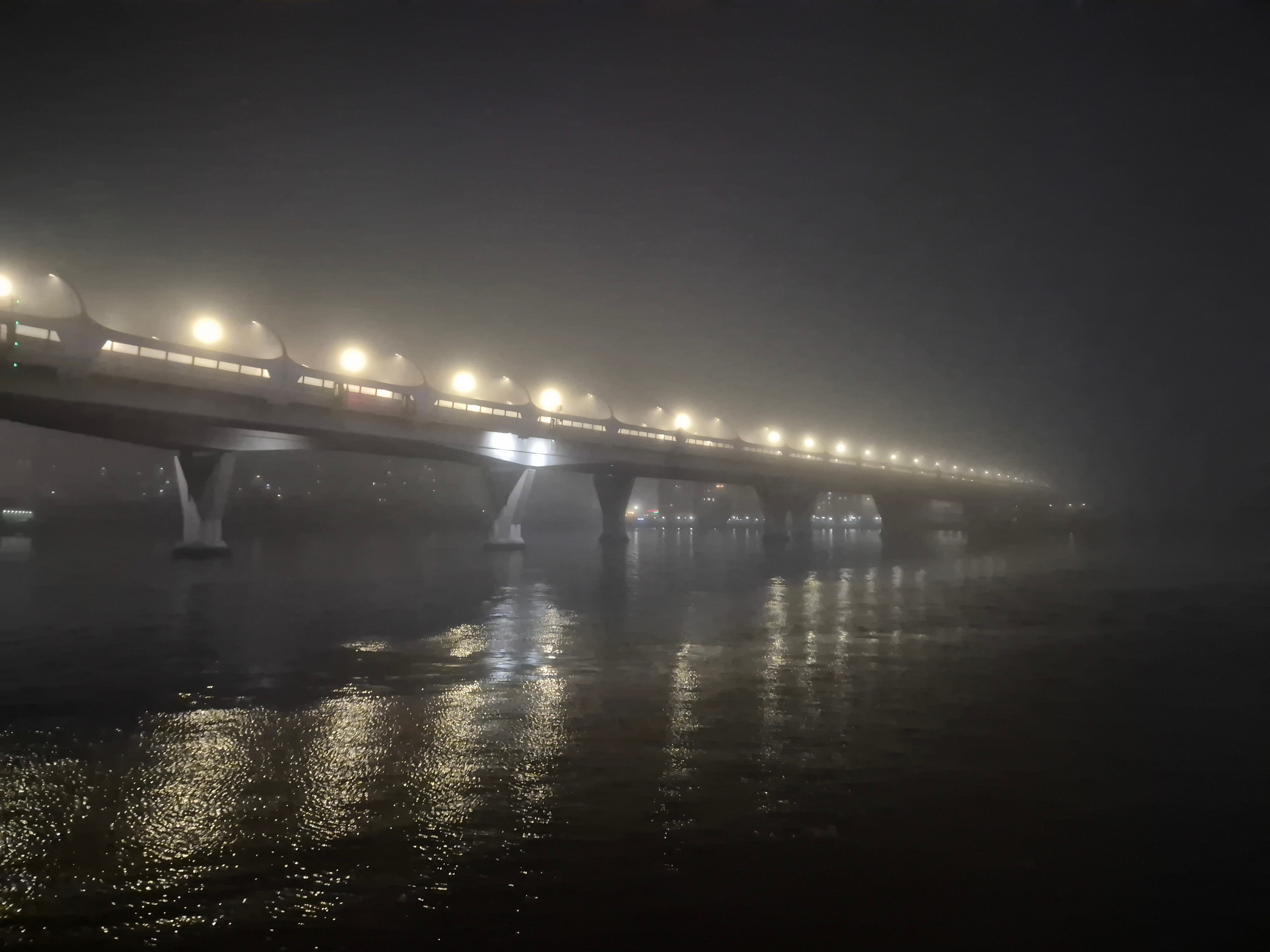 Ночная велопрогулка по Крестовскому острову вокруг гребного канала. Мост ЗСД