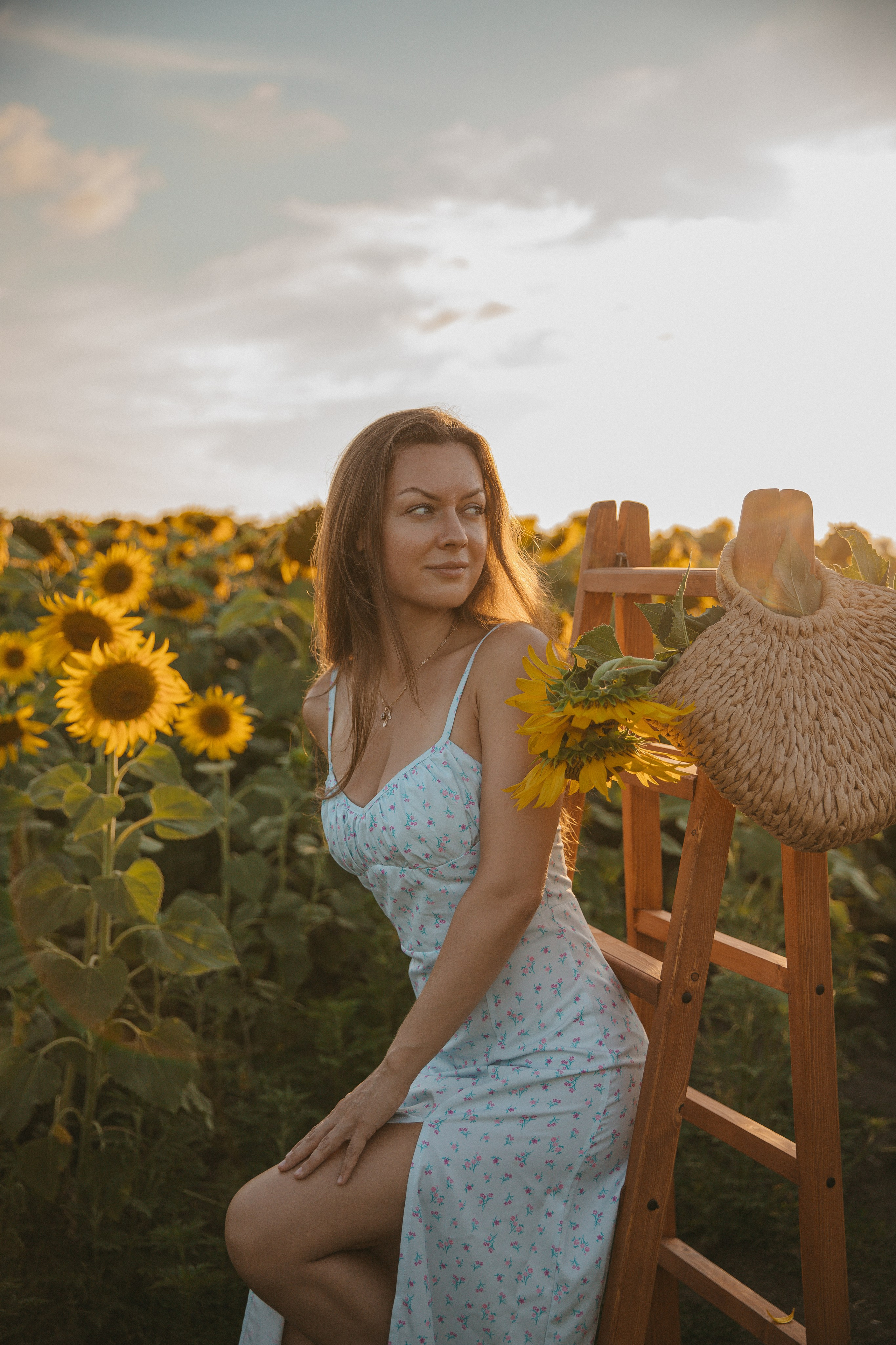 Сьемка в подсолнухах