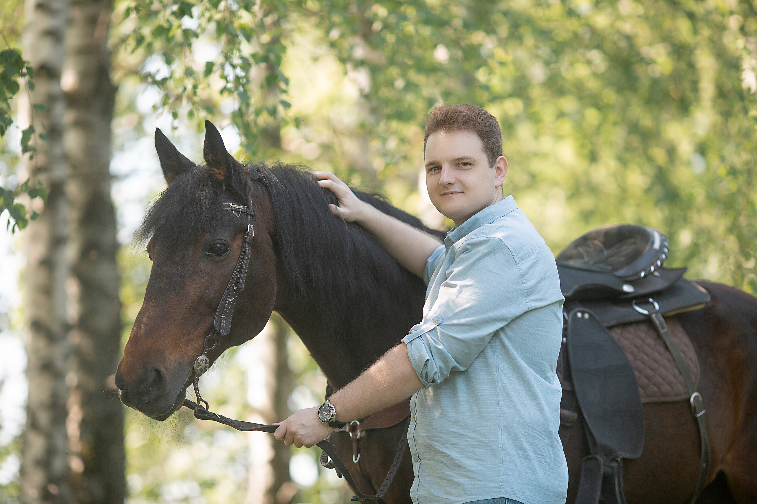 Армине, Илья и Табор. Фотосессия с лошадьми в Нижнем Новгороде