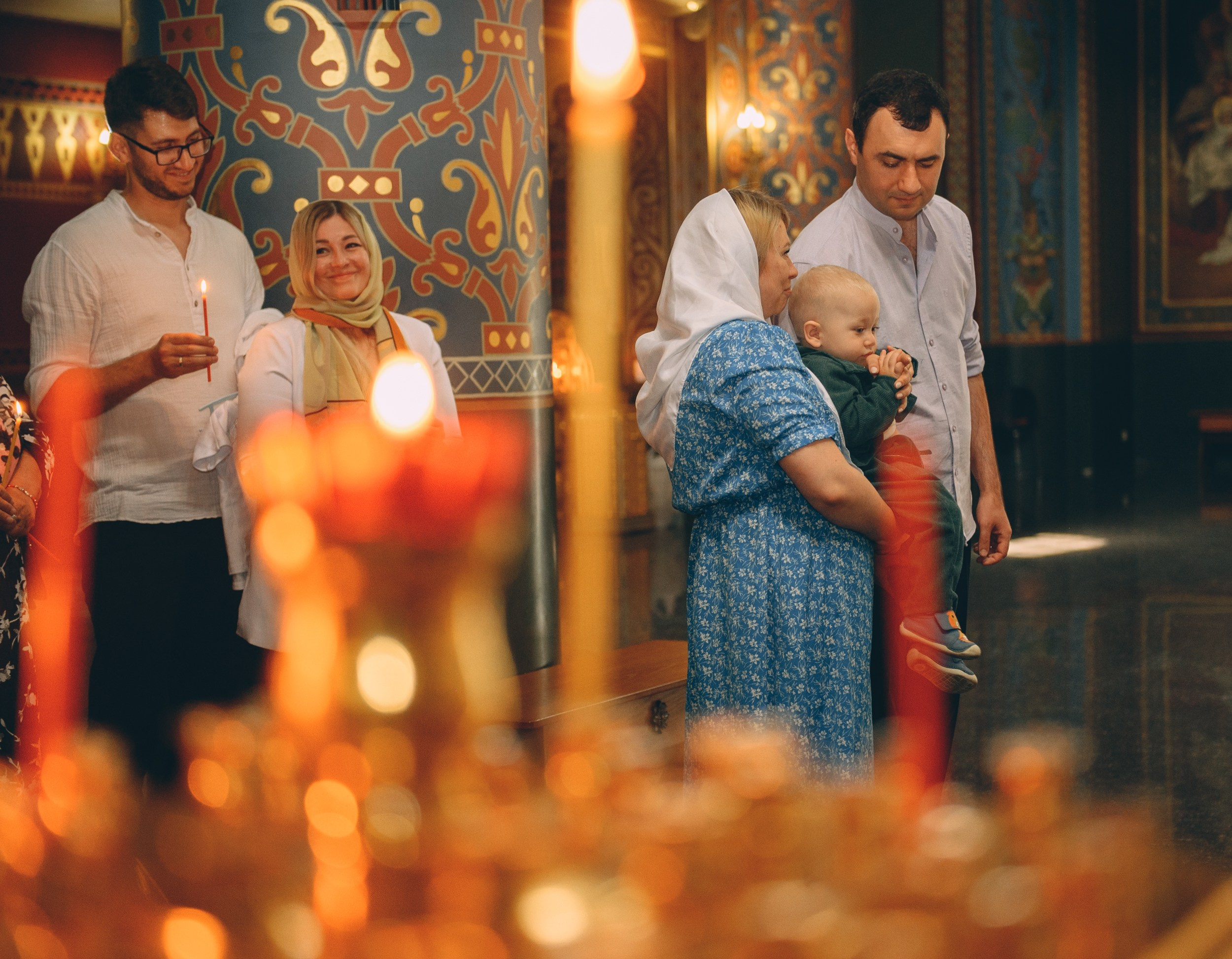 Крещение в храме Нерукотворного Образа Христа Спасителя. Свадебный и семейный фотограф София Невская