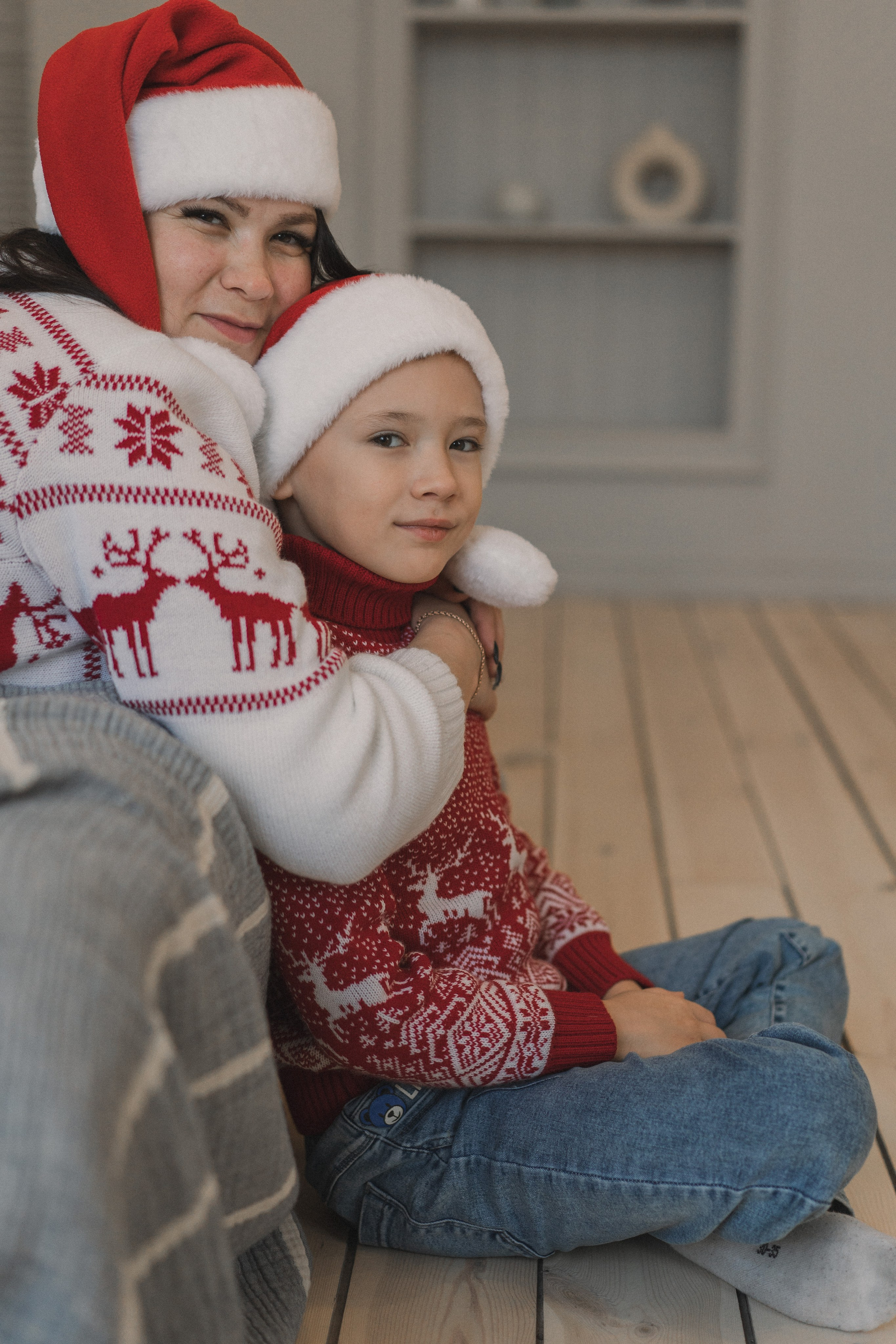 Новогодняя фотосессия мамы и трех детей в студии ВиллаНина. Семейный фотограф Екатеринбург Татьяна Девятых