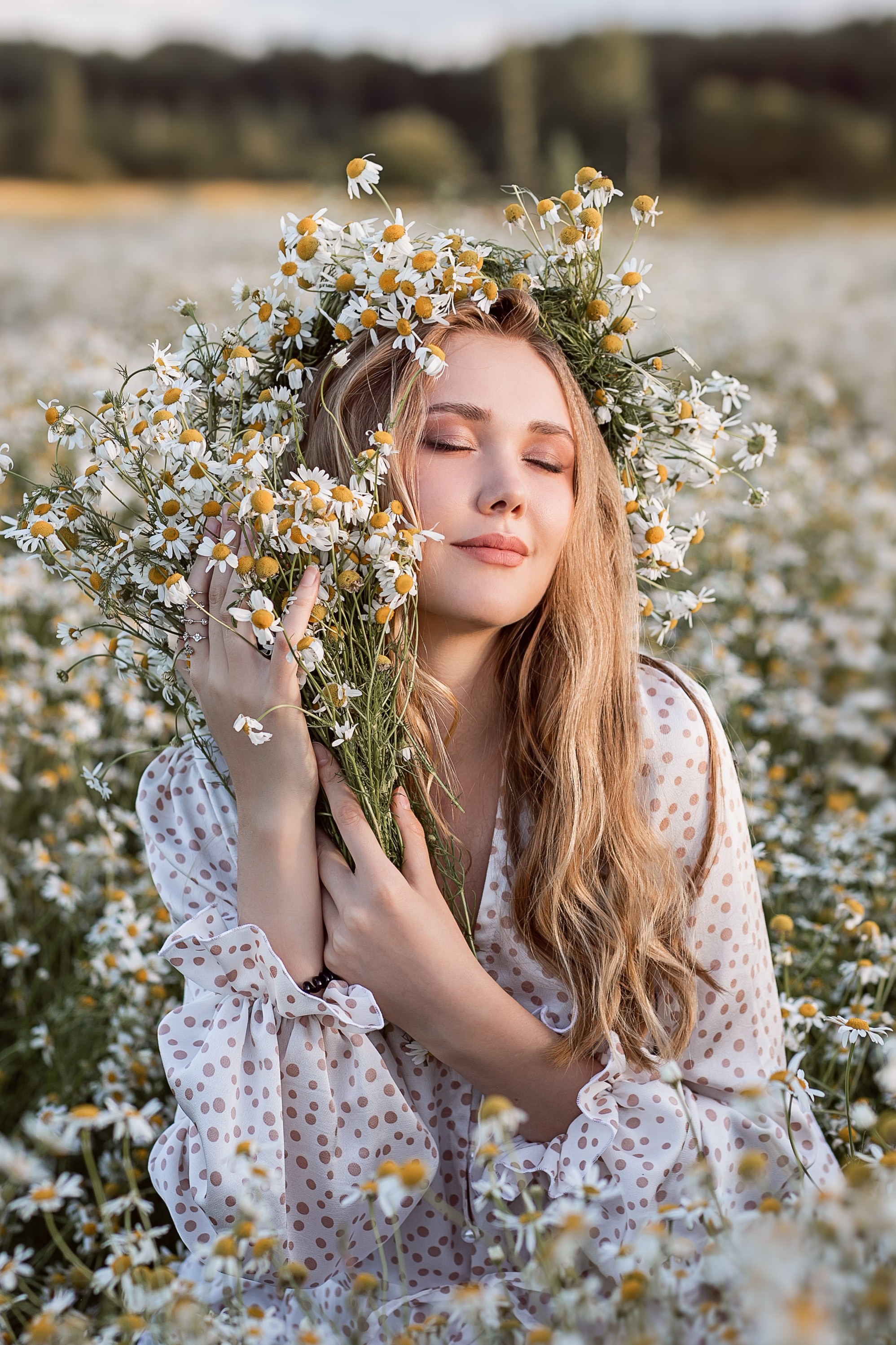 Алена. Фотодень в ромашках. Свадебный и семейный фотограф в Колпино и СПб Юлия Папанова